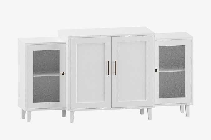 Forest Gate 62x22 TV Stand Console Buffet 3D model