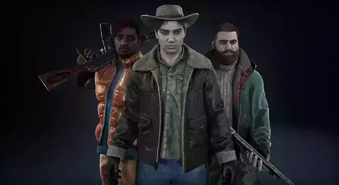 Male survivor pack Low-poly 3D model