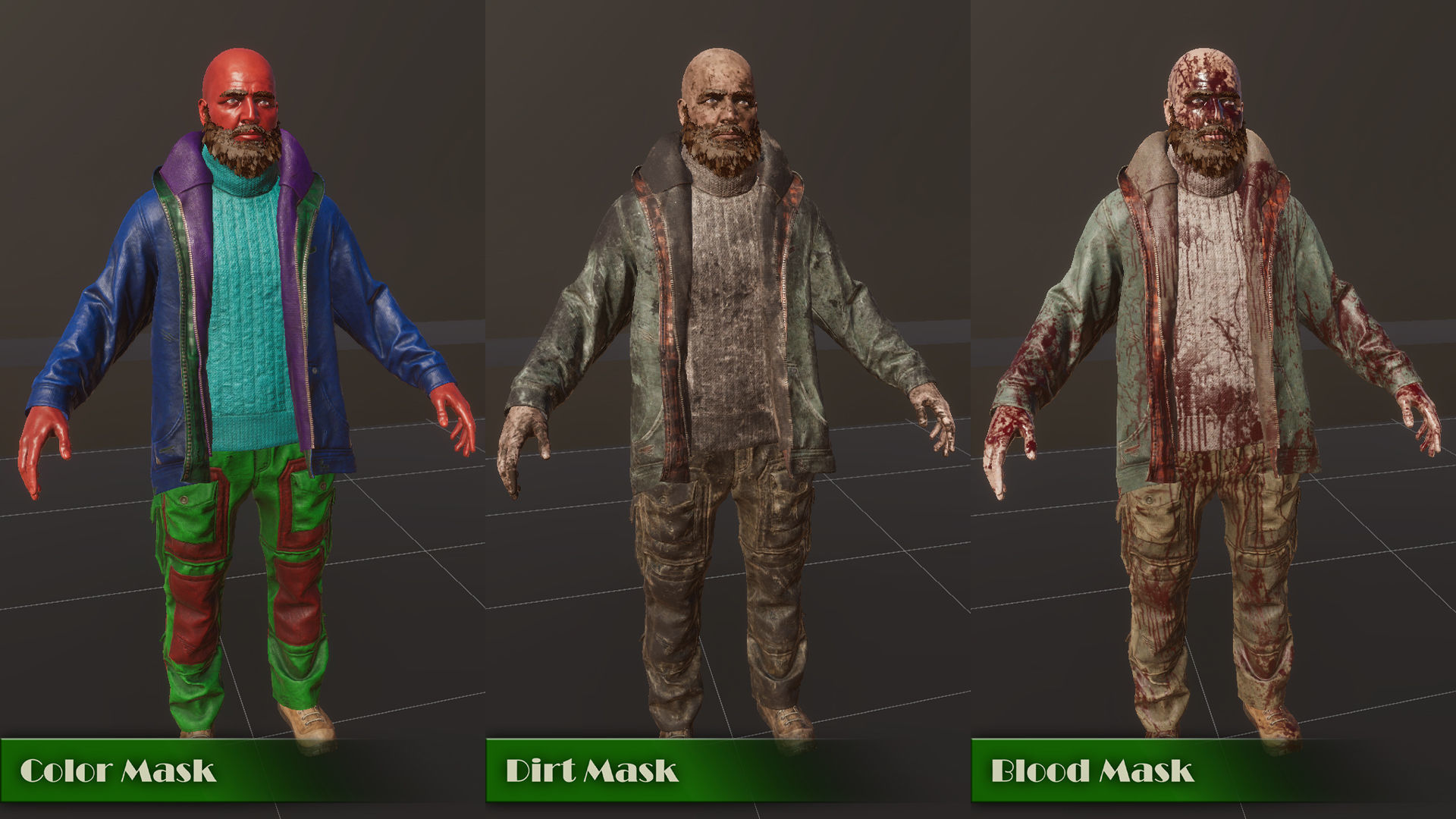 Male survivor pack Low-poly 3D model_56