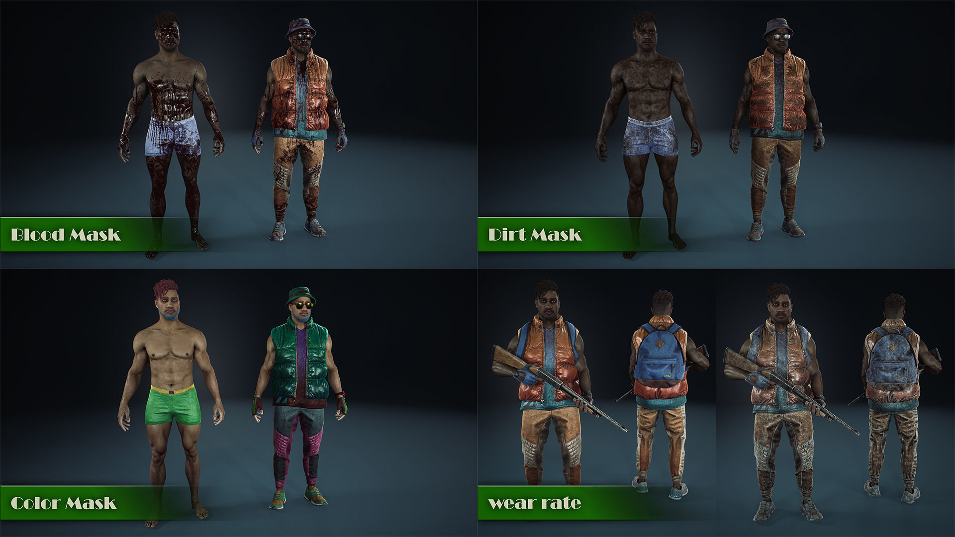 Male survivor pack Low-poly 3D model_26