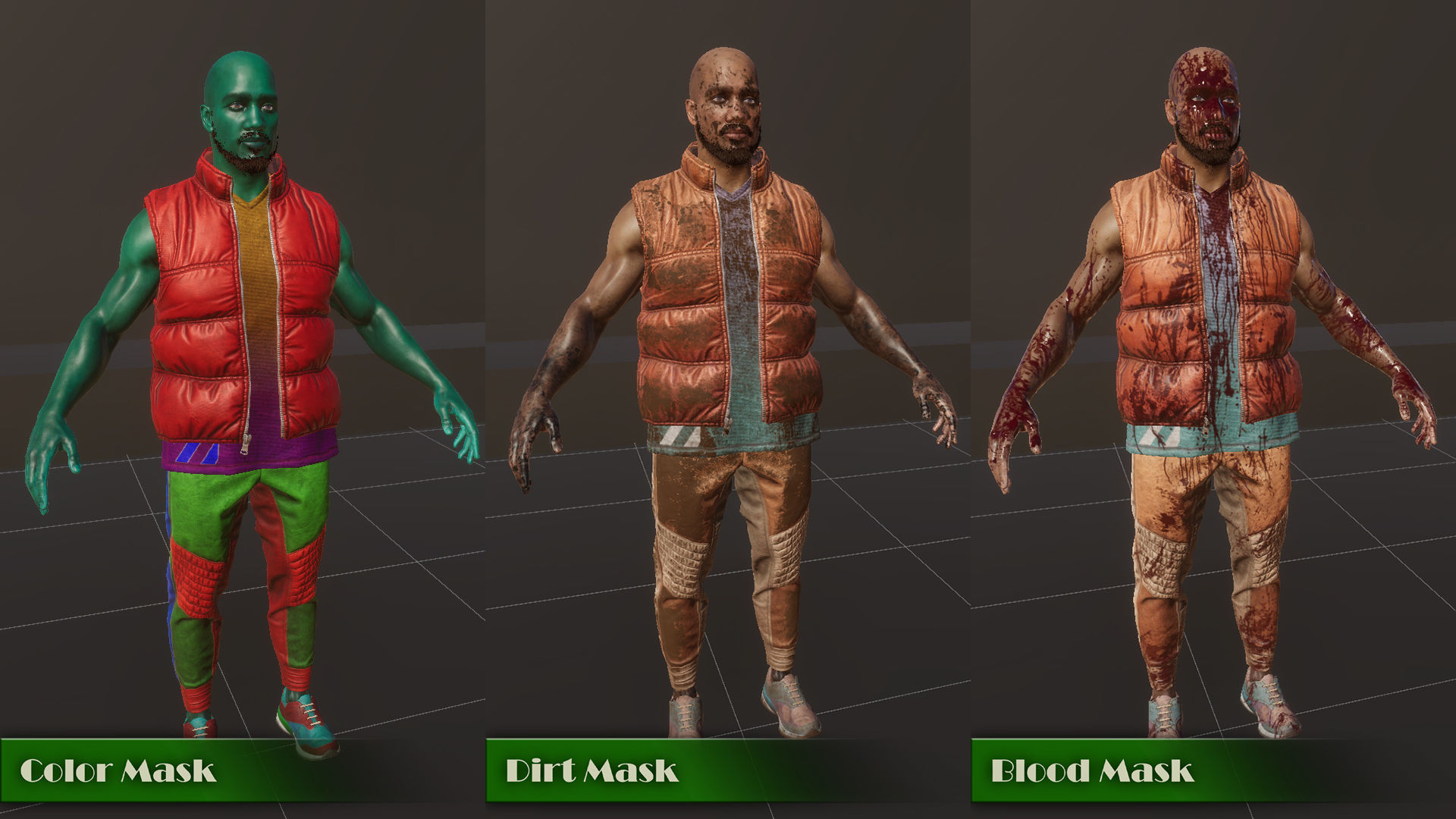 Male survivor pack Low-poly 3D model_55