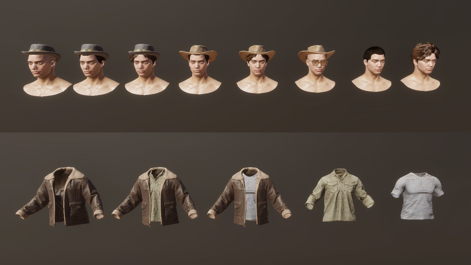 Male survivor pack Low-poly 3D model_60