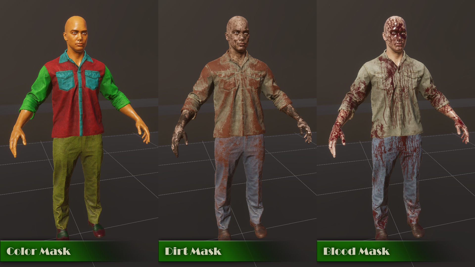 Male survivor pack Low-poly 3D model_54