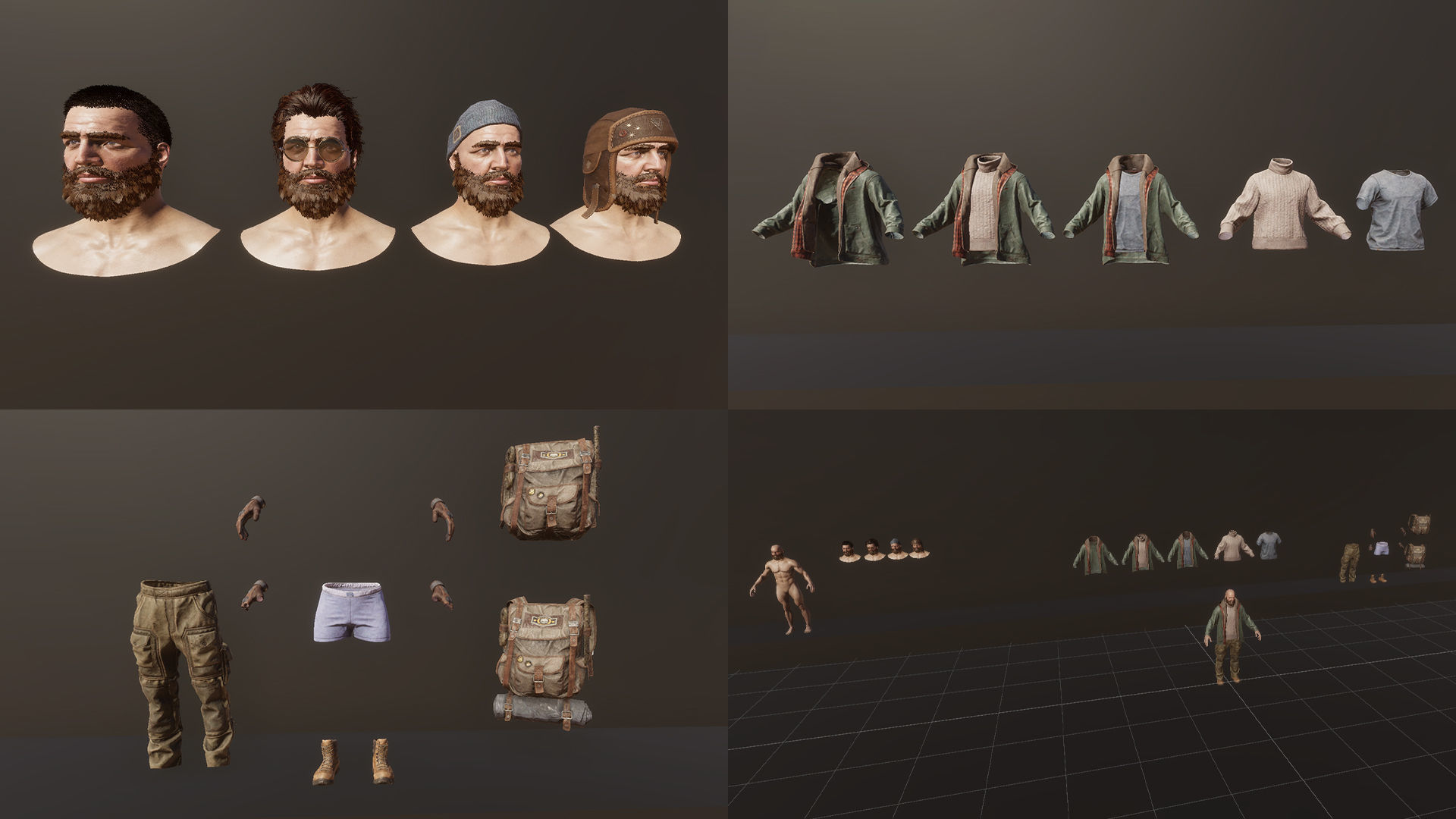 Male survivor pack Low-poly 3D model_57