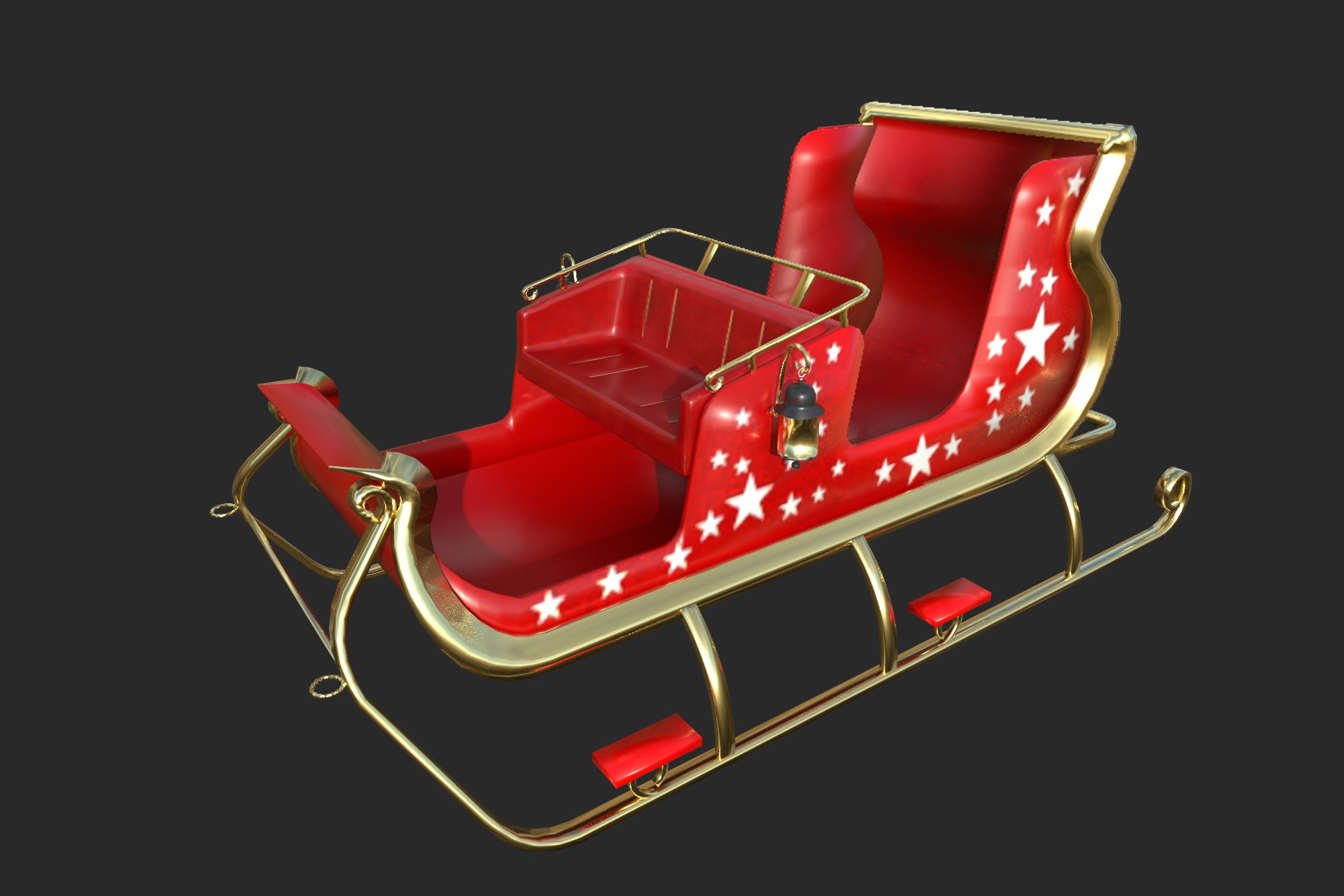Santa Claus sleigh with 3d printable model 3D print model_4