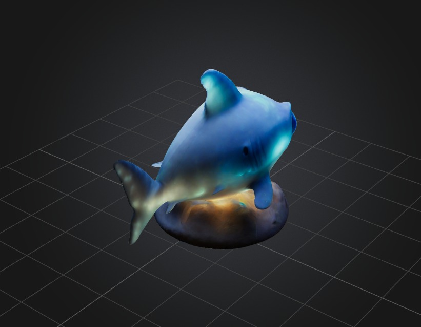 A bio luminescent Shark 3D model_2