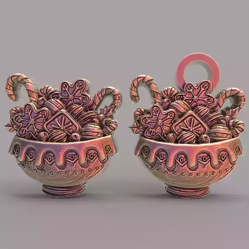 candy pot treedecor  3D print model