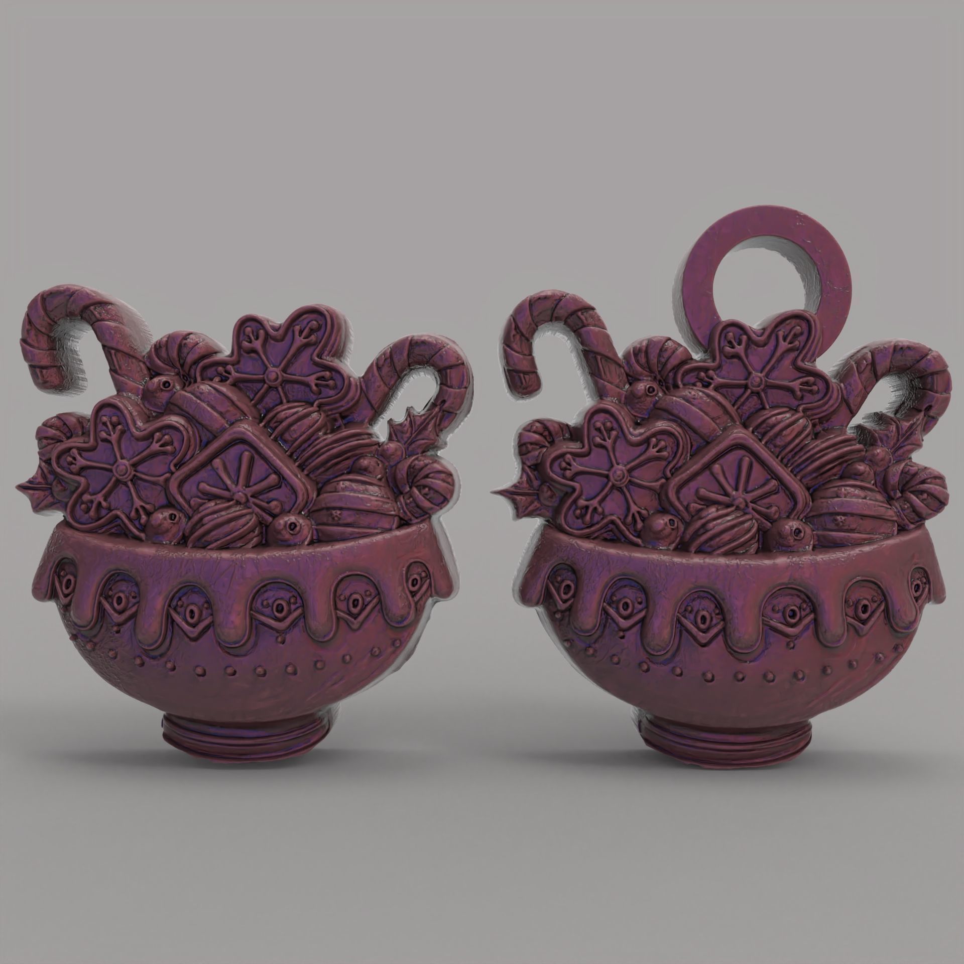 candy pot treedecor  3D print model_2