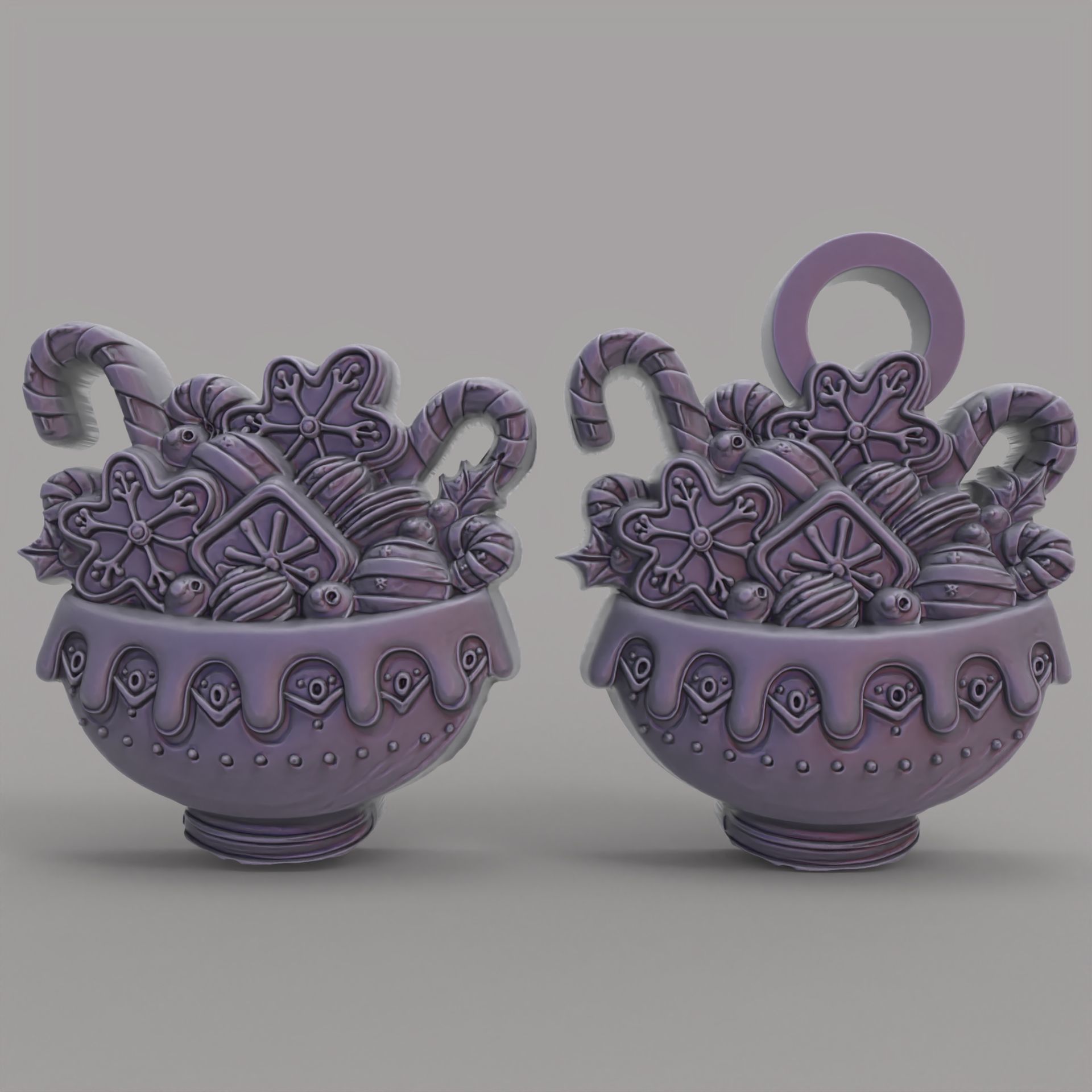 candy pot treedecor  3D print model_1