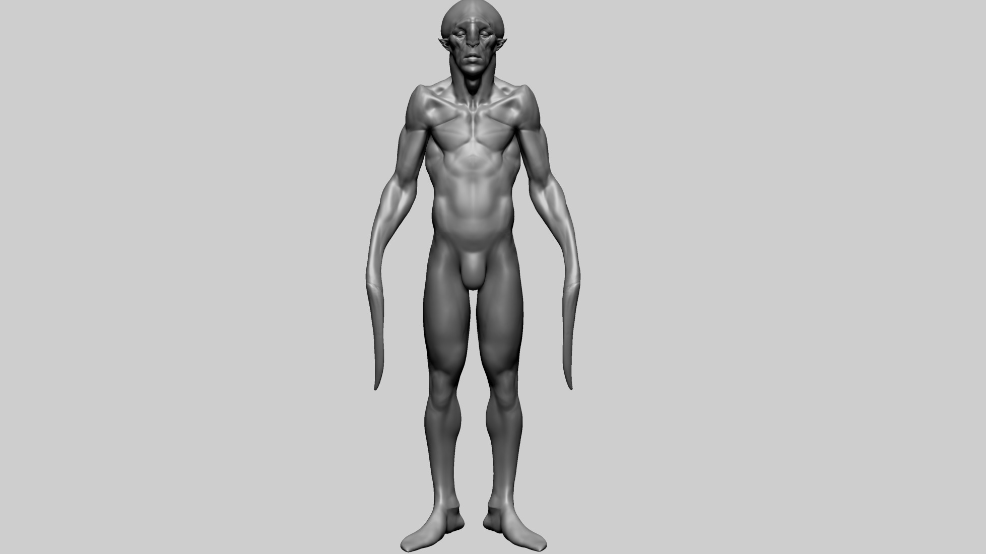 Creature Body Form E 3D model_4