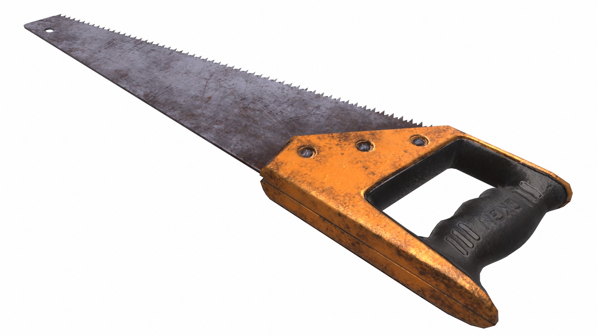 Saw Gardening Tool Low Poly Low-poly 3D model_9