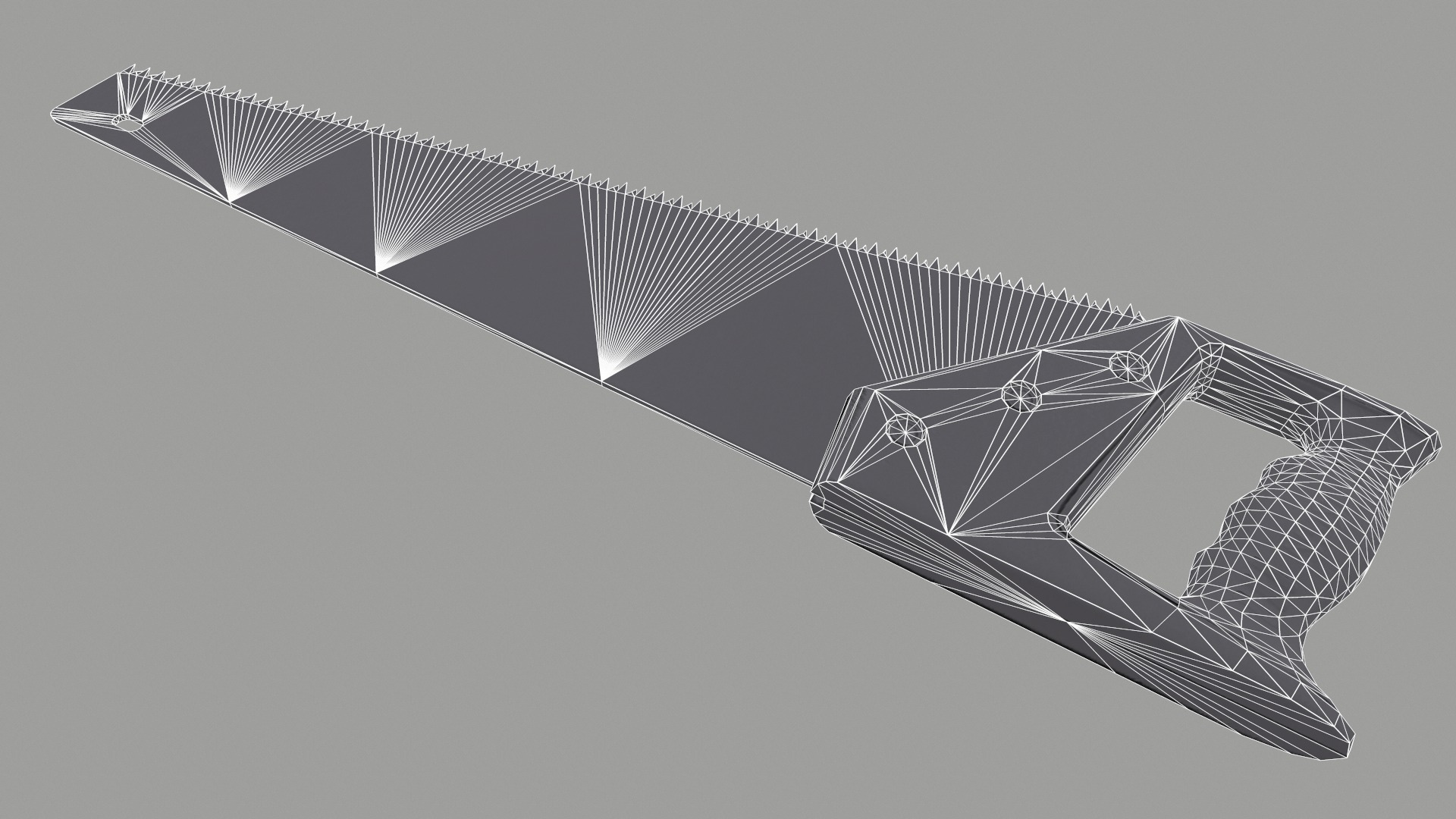 Saw Gardening Tool Low Poly Low-poly 3D model_16