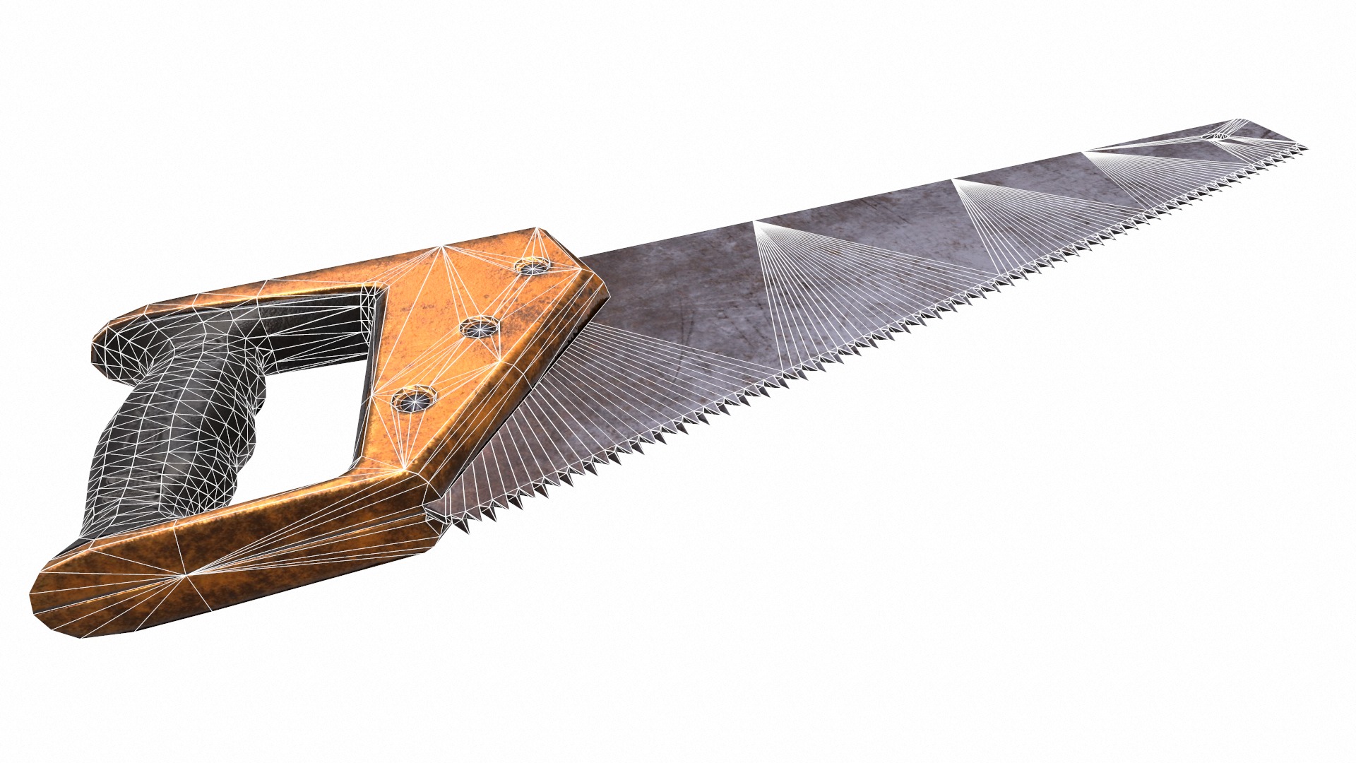 Saw Gardening Tool Low Poly Low-poly 3D model_14