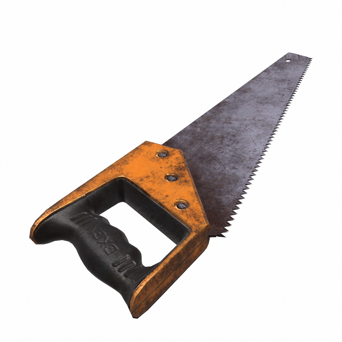 Saw Gardening Tool Low Poly Low-poly 3D model_3