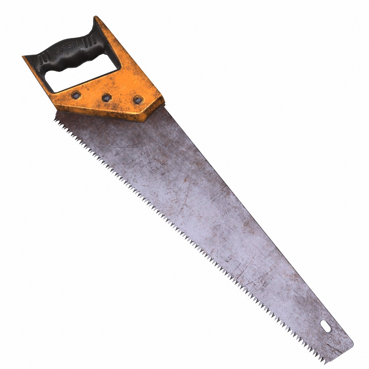 Saw Gardening Tool Low Poly Low-poly 3D model_2