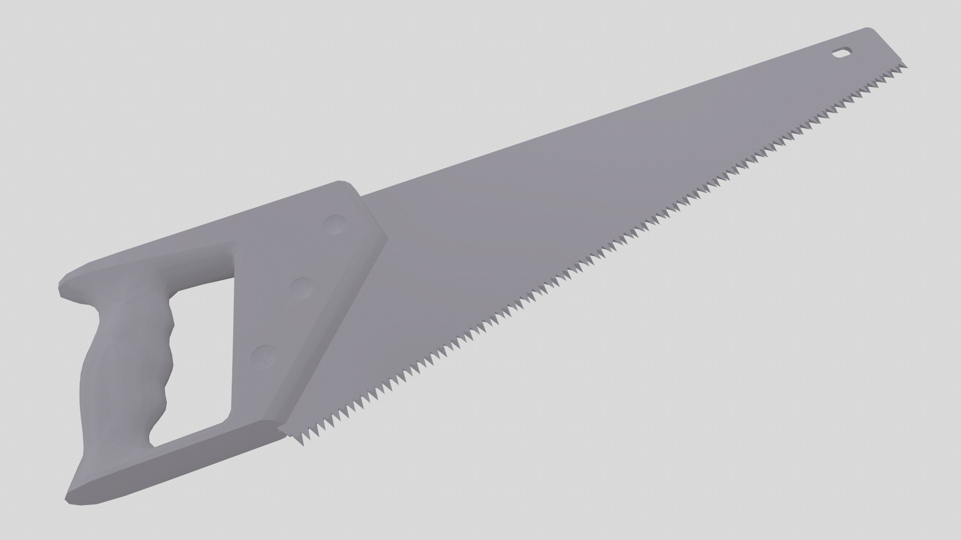 Saw Gardening Tool Low Poly Low-poly 3D model_17