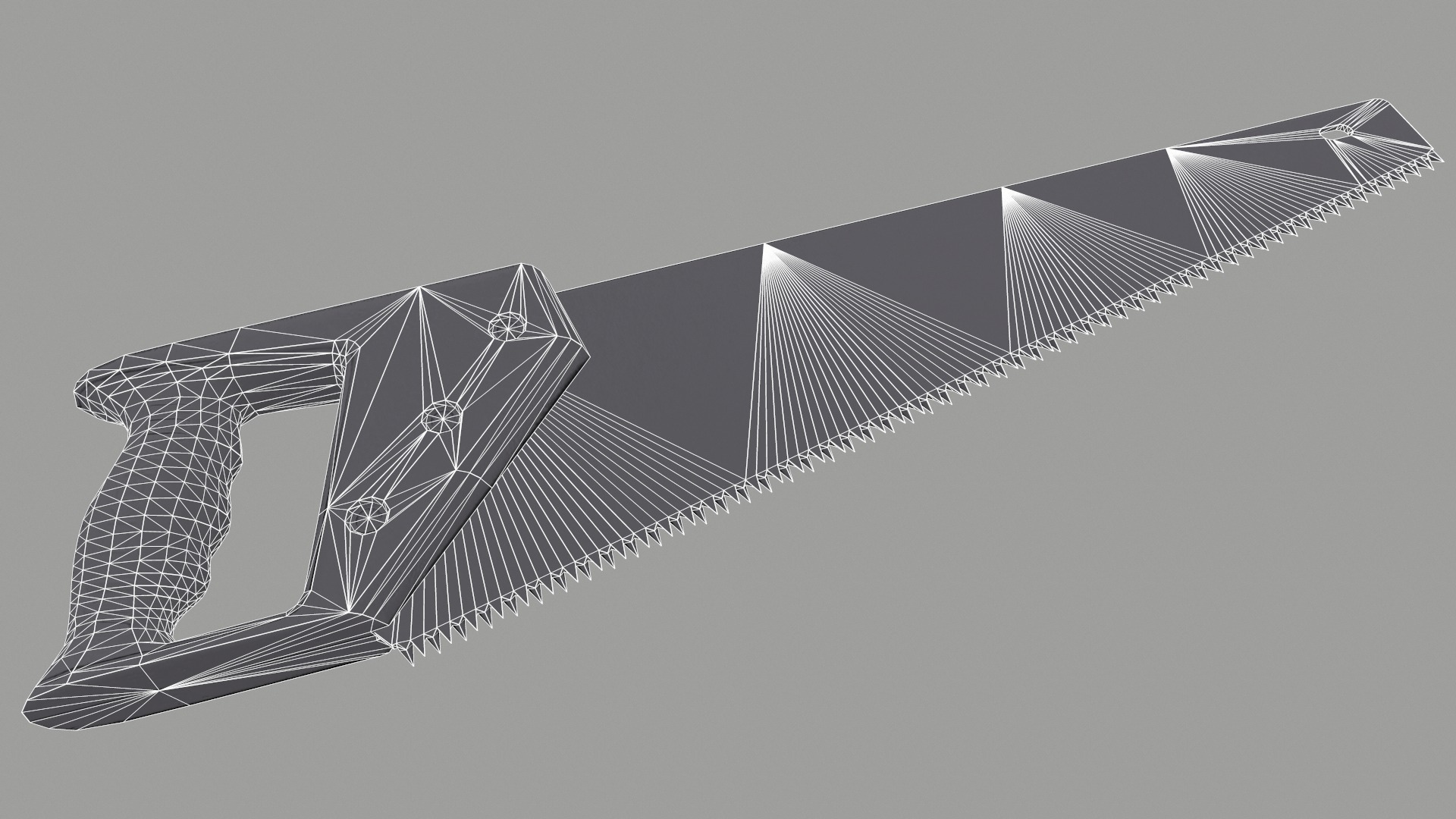 Saw Gardening Tool Low Poly Low-poly 3D model_15