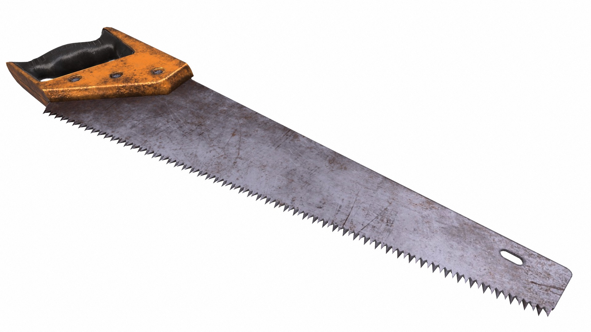 Saw Gardening Tool Low Poly Low-poly 3D model_8