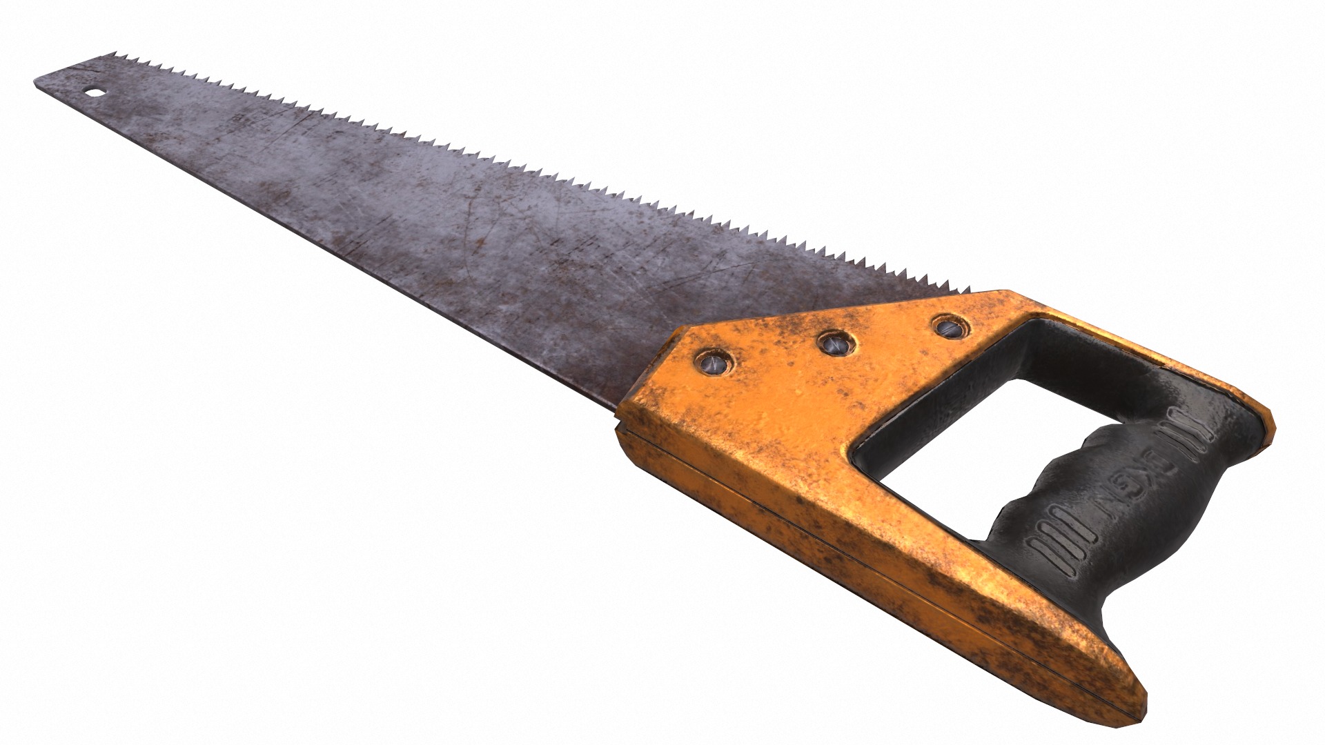 Saw Gardening Tool Low Poly Low-poly 3D model_12