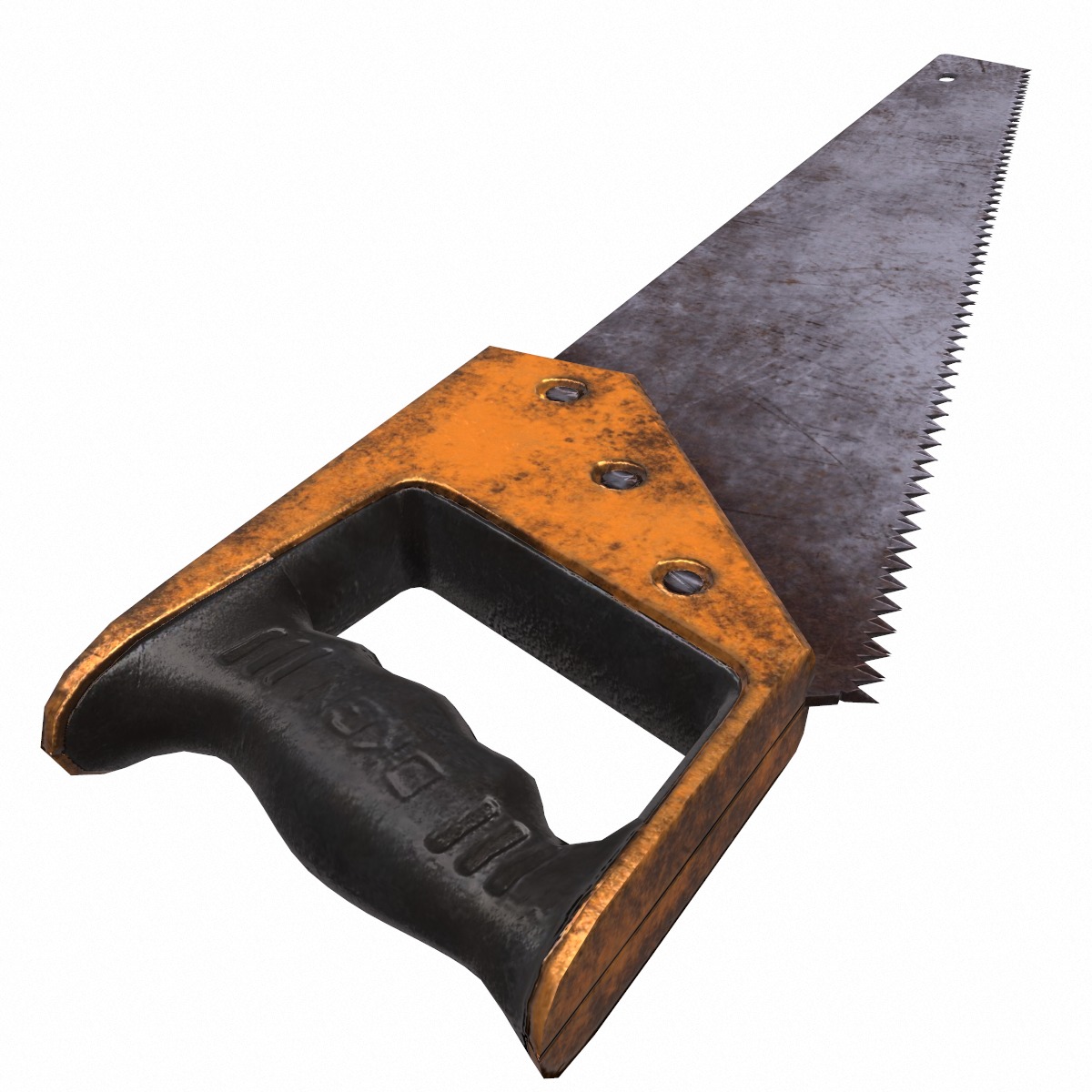 Saw Gardening Tool Low Poly Low-poly 3D model_7