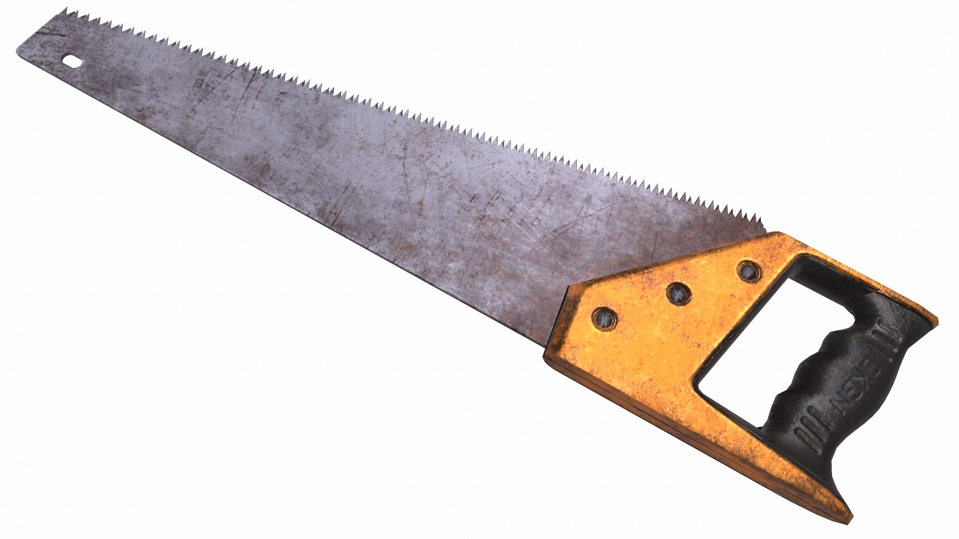 Saw Gardening Tool Low Poly Low-poly 3D model_10