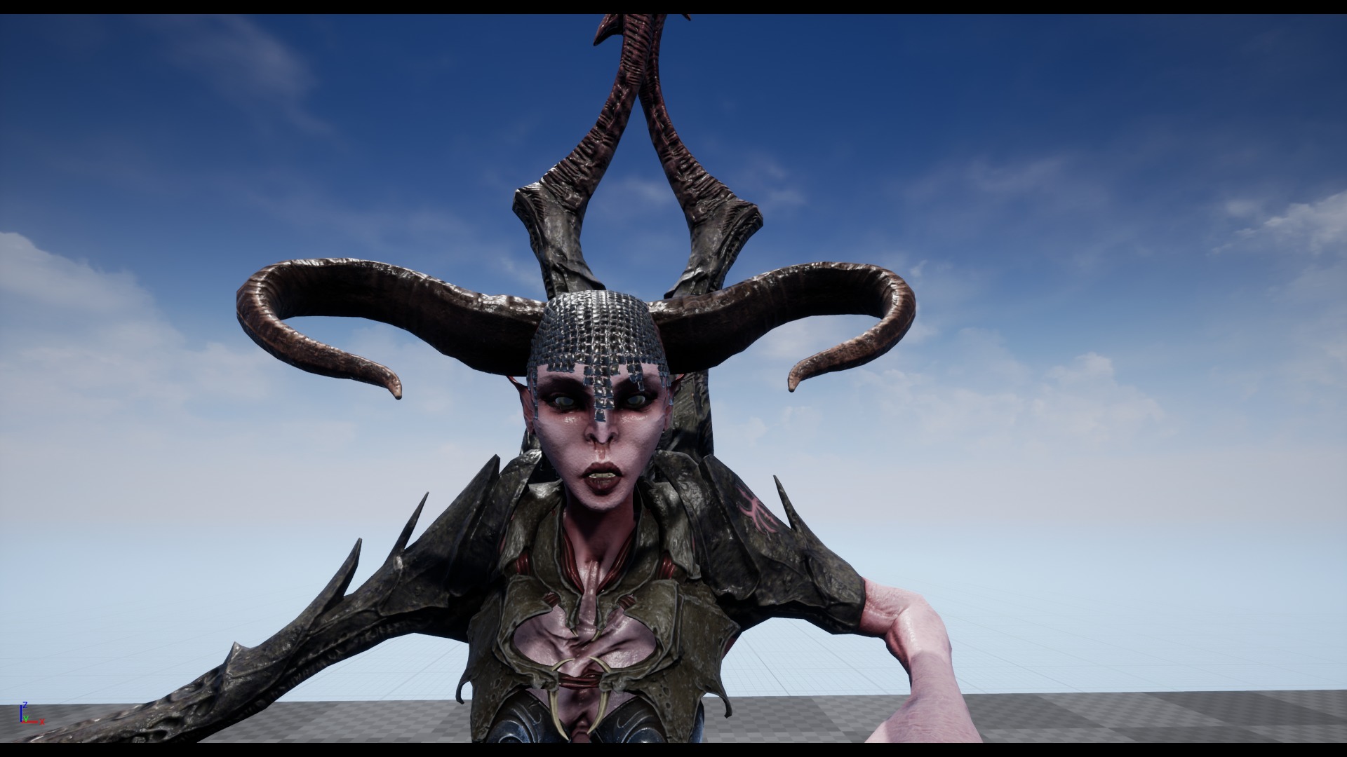 Demoness Reaper - Game Ready Low-poly 3D model_11