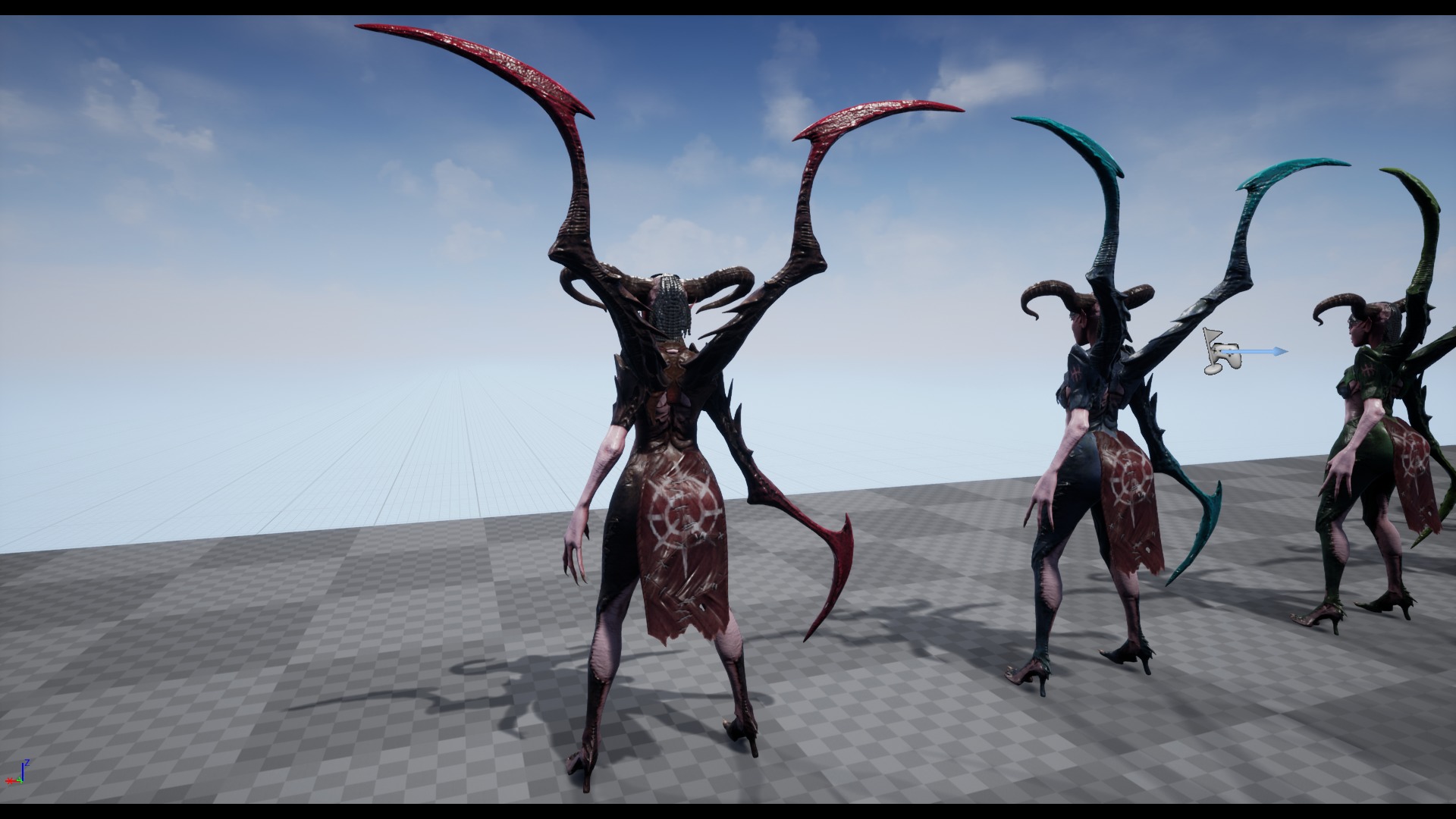 Demoness Reaper - Game Ready Low-poly 3D model_8