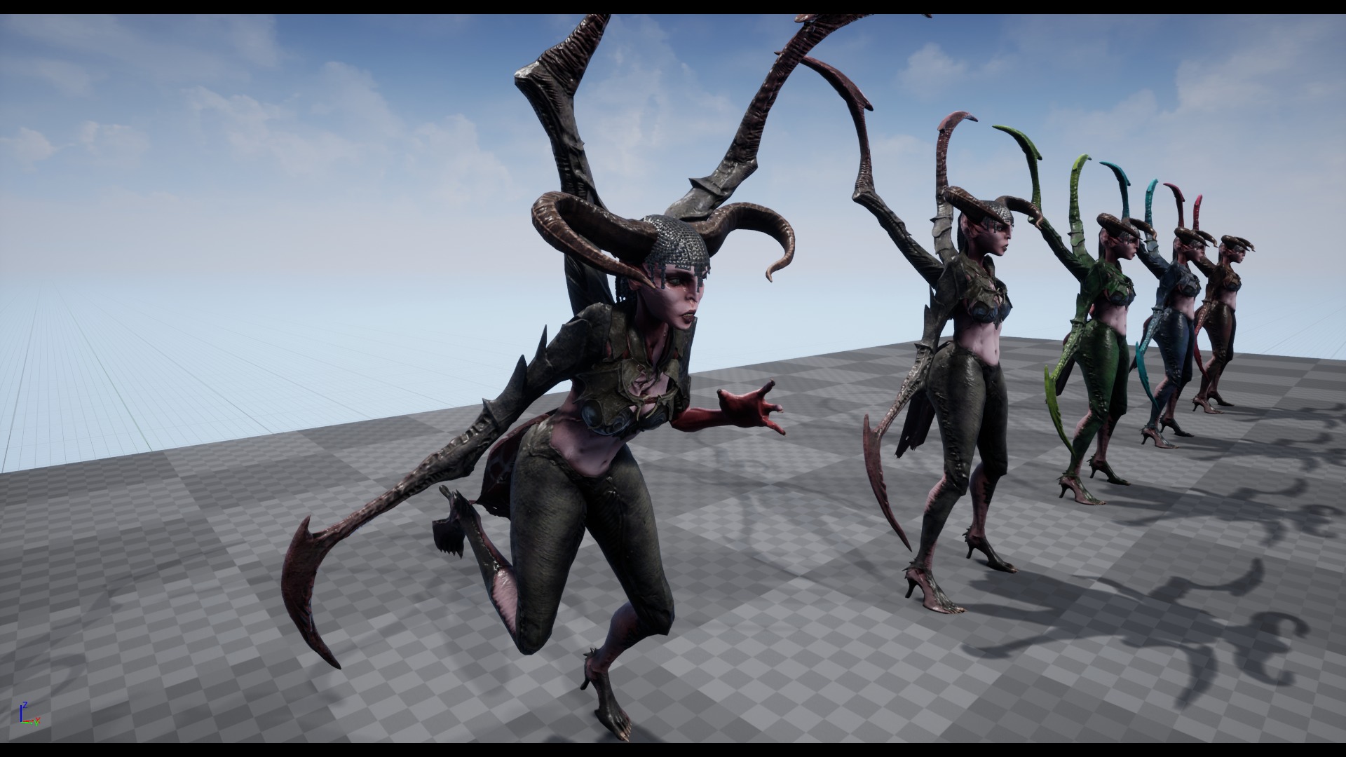 Demoness Reaper - Game Ready Low-poly 3D model_5