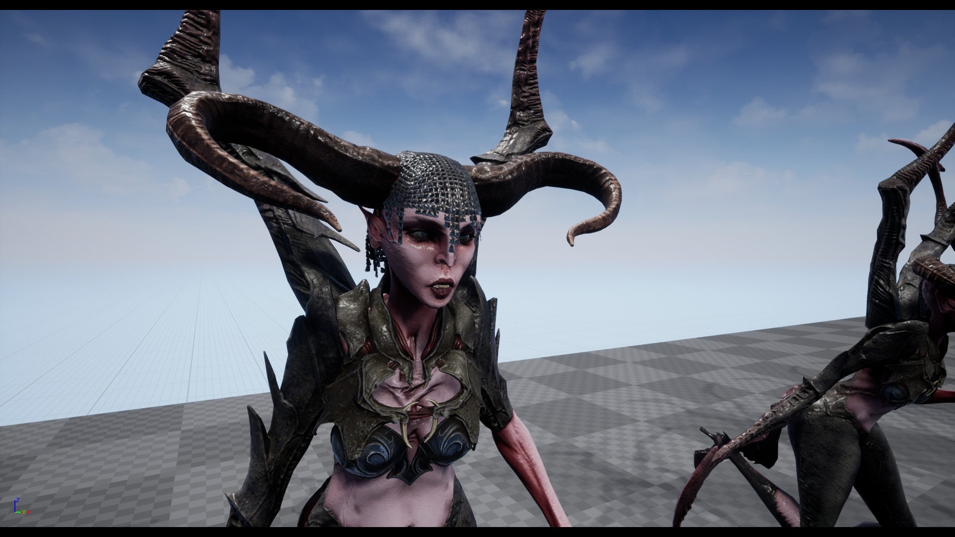 Demoness Reaper - Game Ready Low-poly 3D model_4