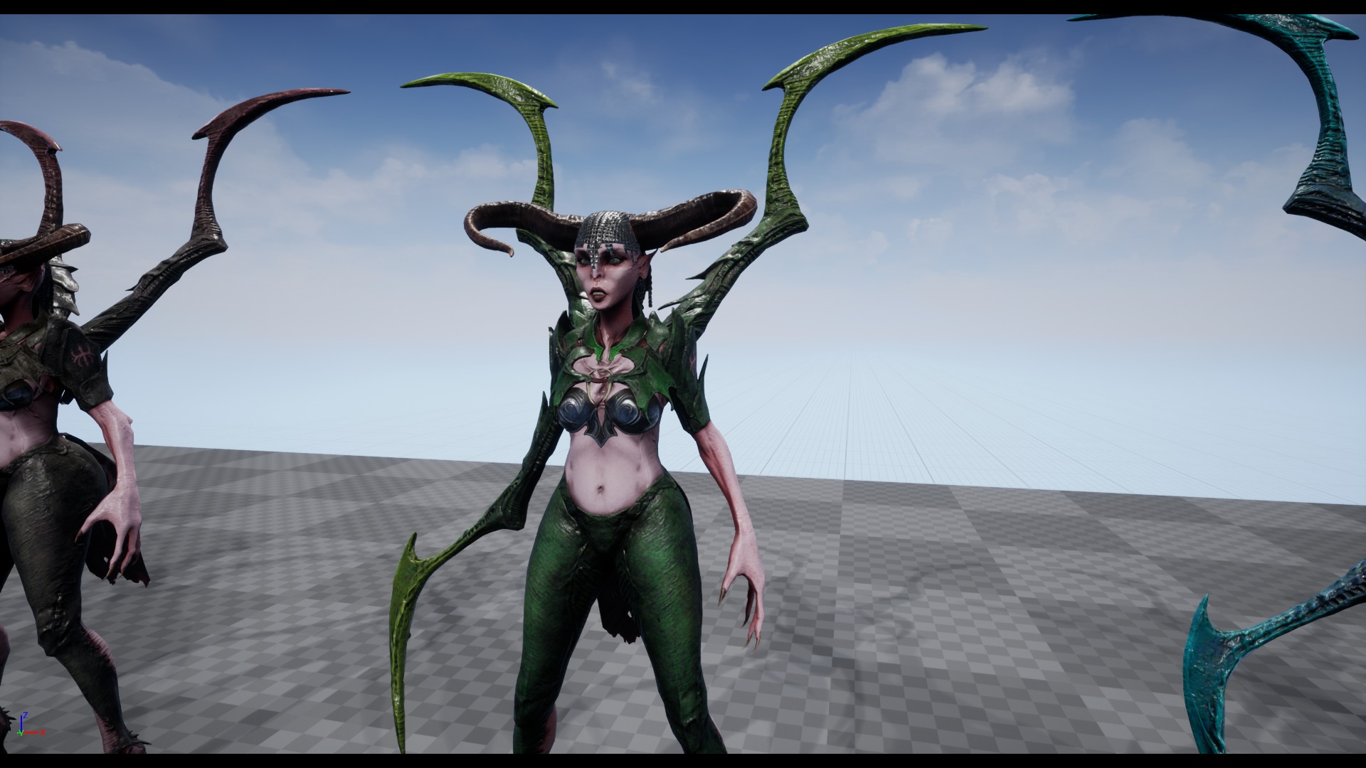 Demoness Reaper - Game Ready Low-poly 3D model_6