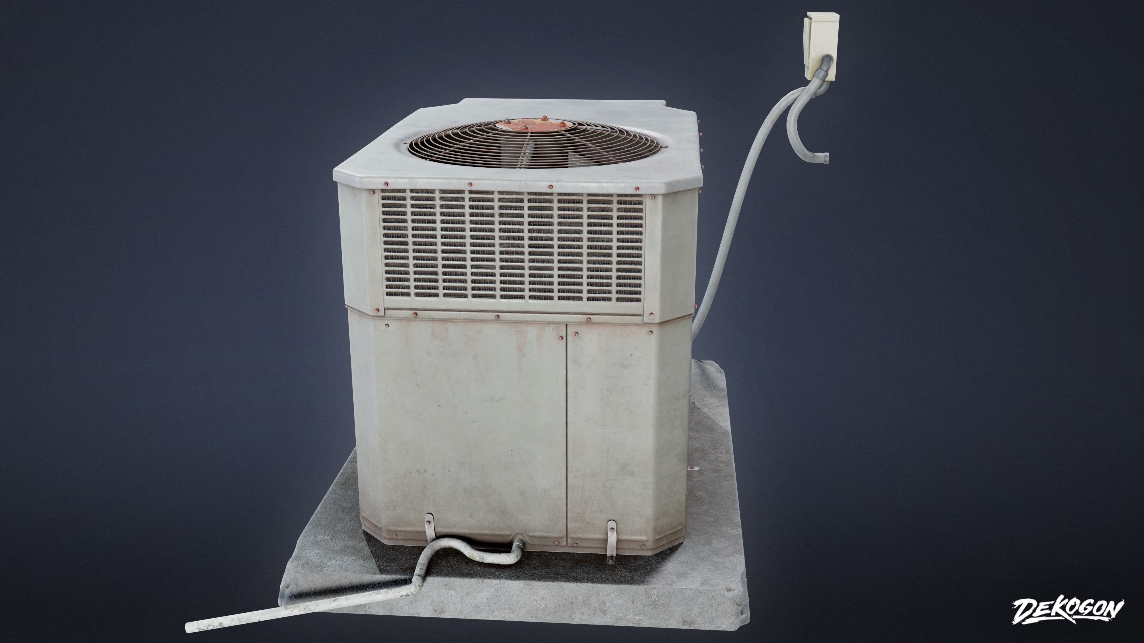 BUILDINGS - Air Conditioner 17 - LOW POLY AND NANITE Low-poly 3D model_2