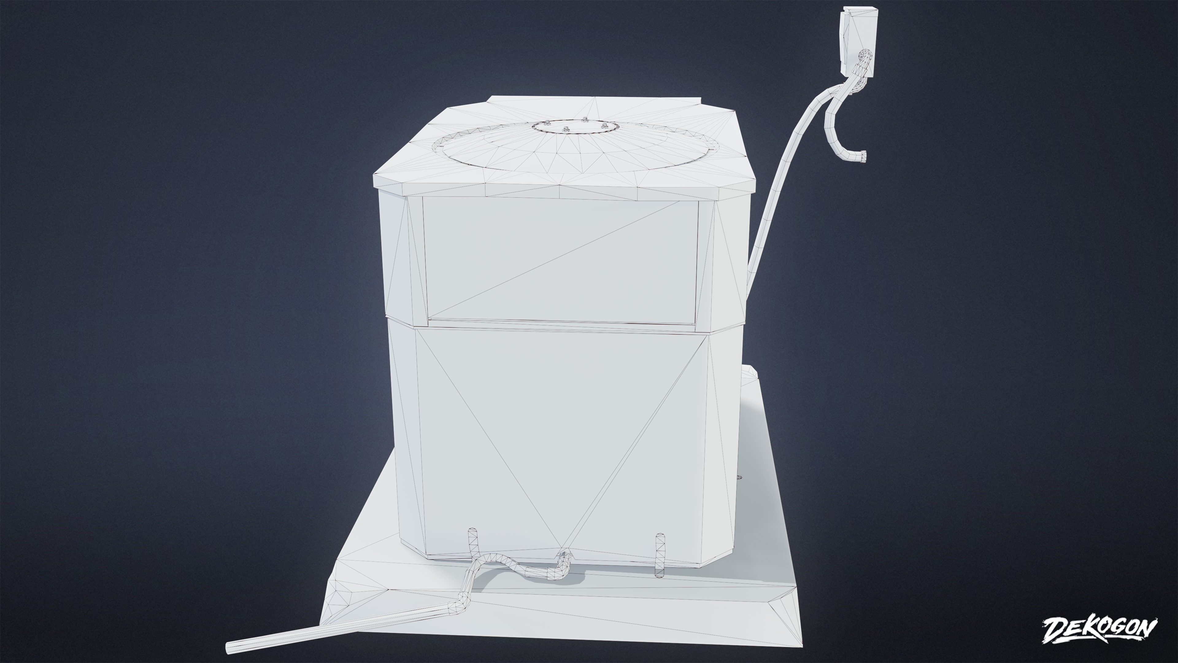 BUILDINGS - Air Conditioner 17 - LOW POLY AND NANITE Low-poly 3D model_9