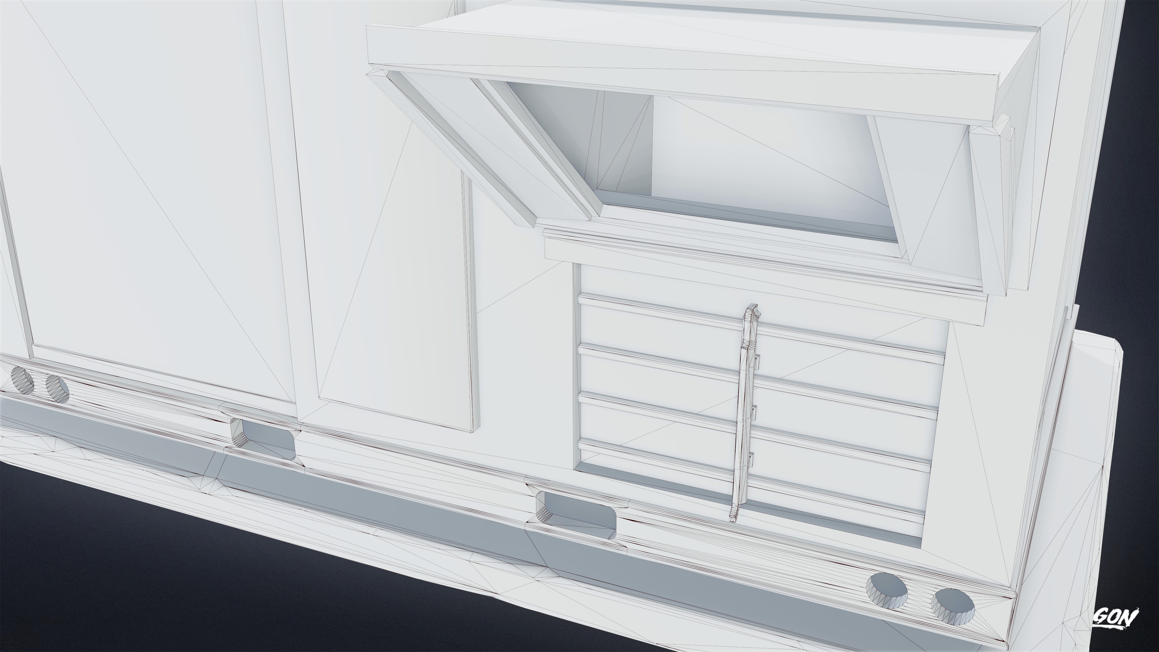 BUILDINGS - Air Conditioner 18 - LOW POLY AND NANITE Low-poly 3D model_7