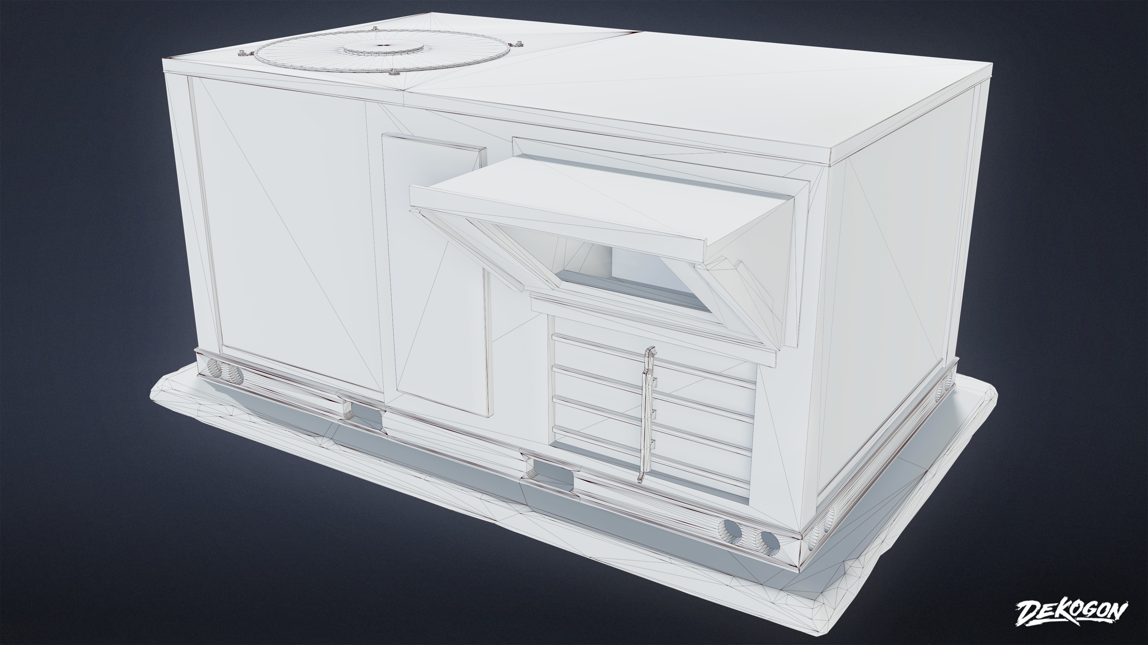 BUILDINGS - Air Conditioner 18 - LOW POLY AND NANITE Low-poly 3D model_8