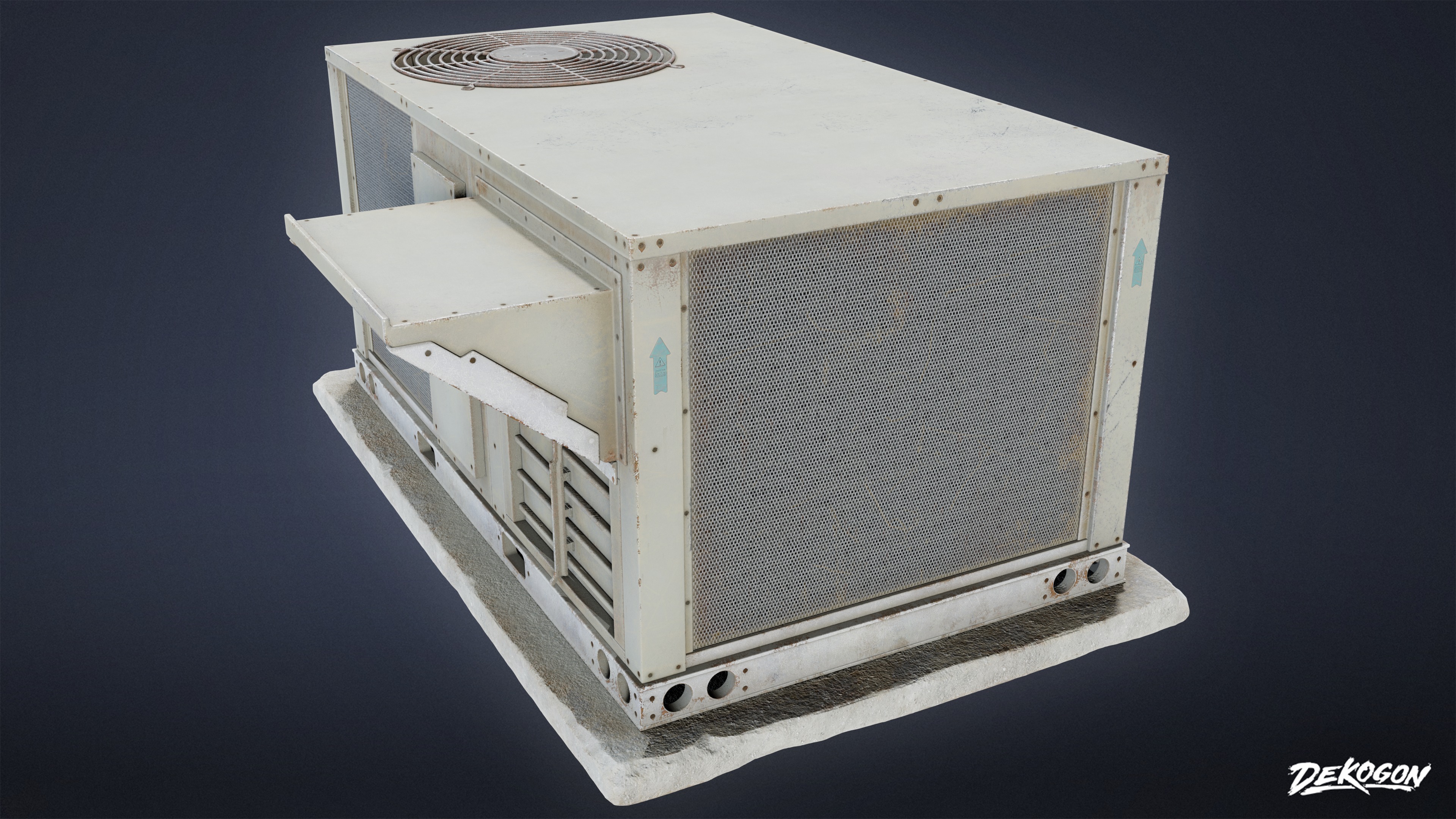 BUILDINGS - Air Conditioner 18 - LOW POLY AND NANITE Low-poly 3D model_3
