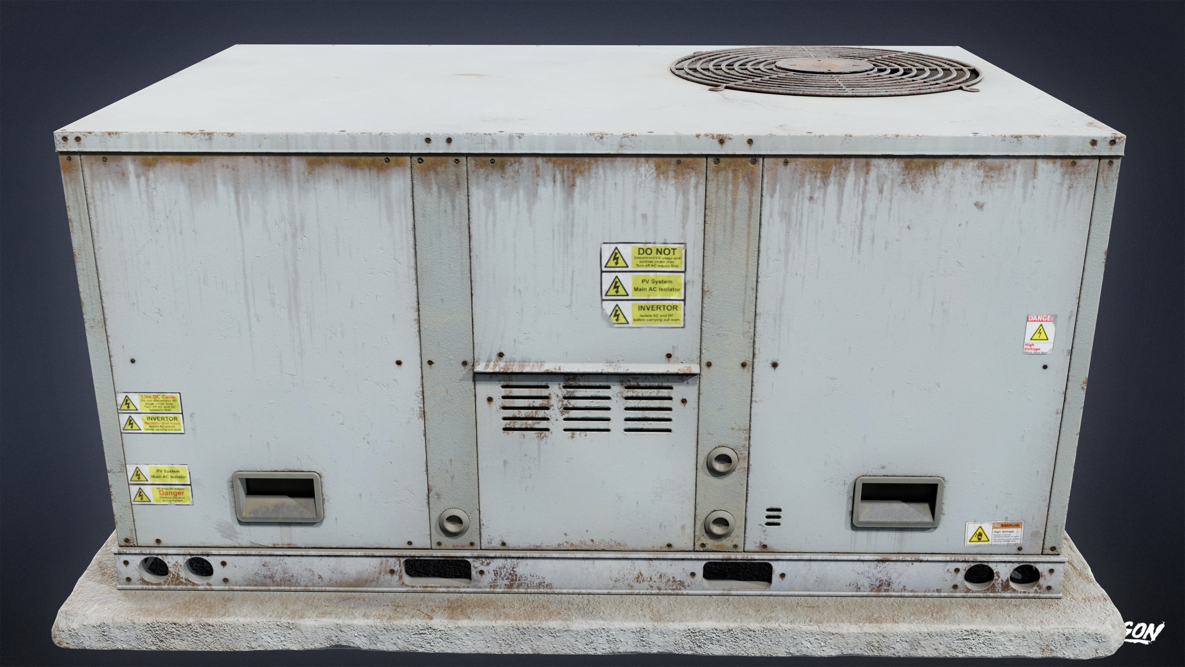 BUILDINGS - Air Conditioner 18 - LOW POLY AND NANITE Low-poly 3D model_5