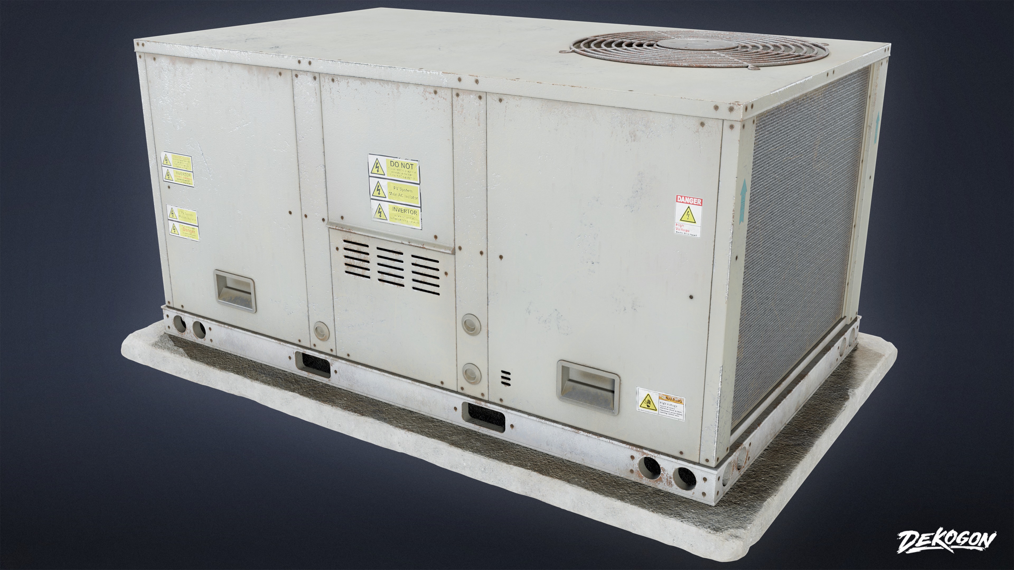 BUILDINGS - Air Conditioner 18 - LOW POLY AND NANITE Low-poly 3D model_1
