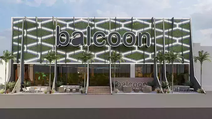 Modern Facade and outdoor furniture showroom Interior Design 