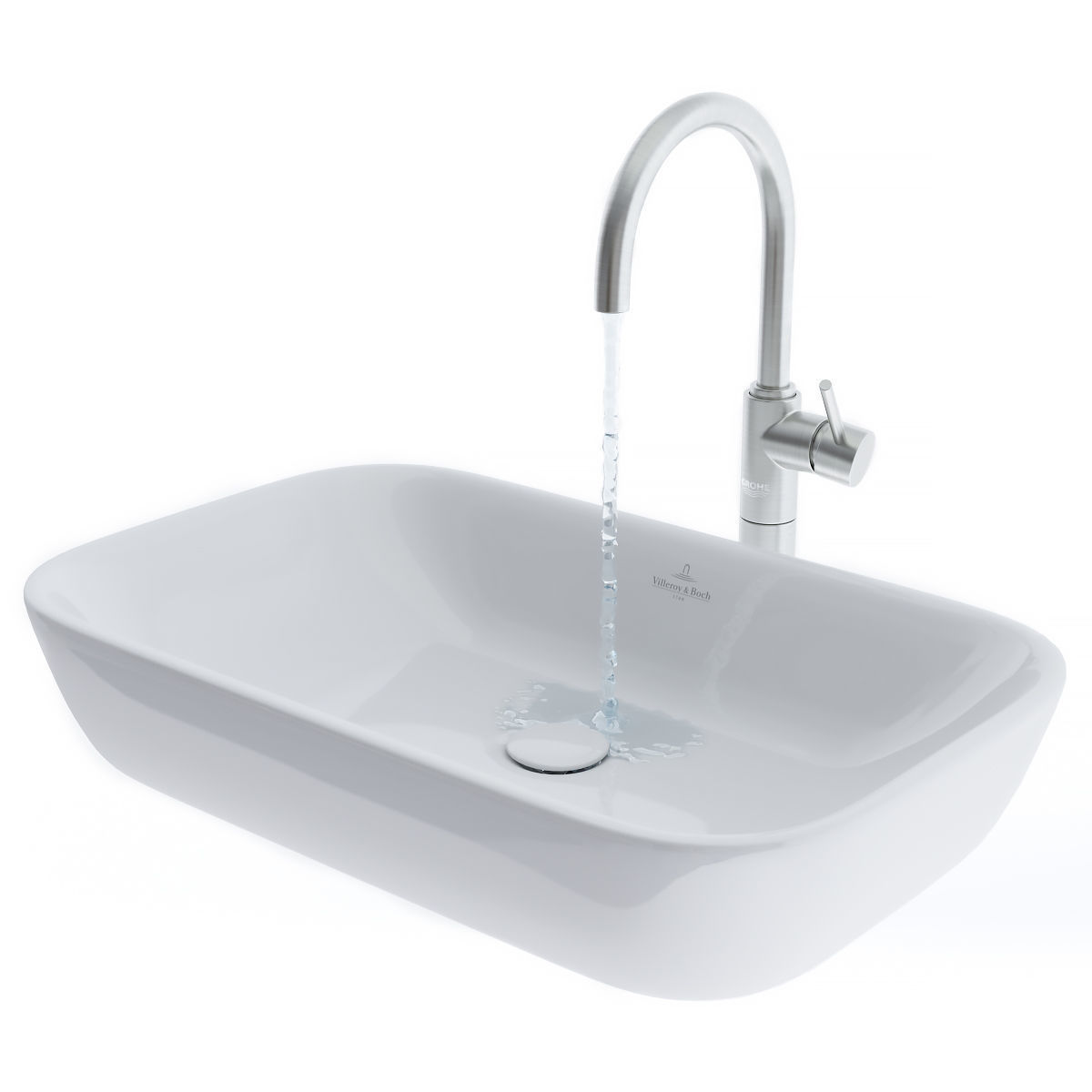 Sink and faucet for the bathroom 3D model_3