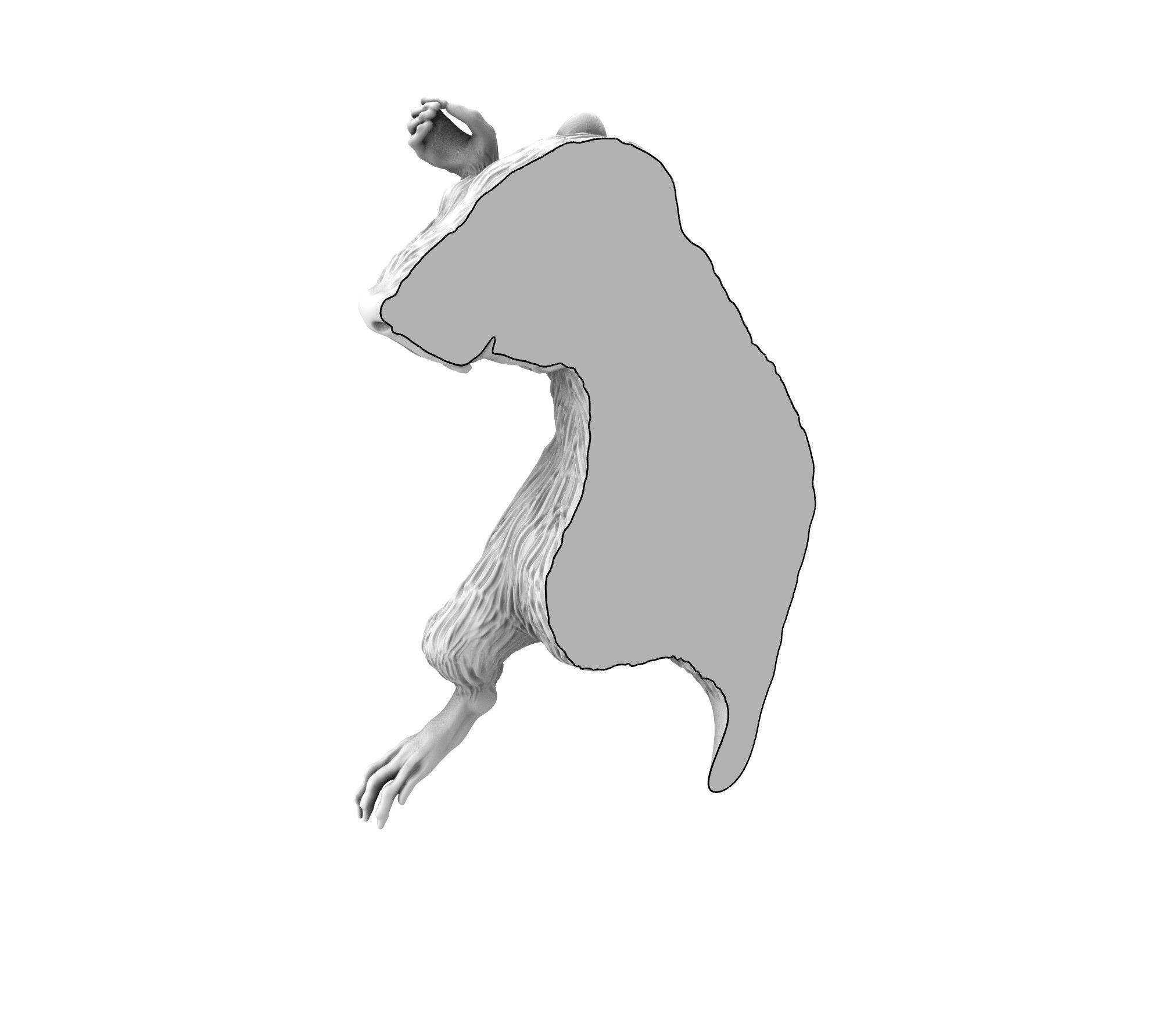 Pendant Rat 3D print model_5