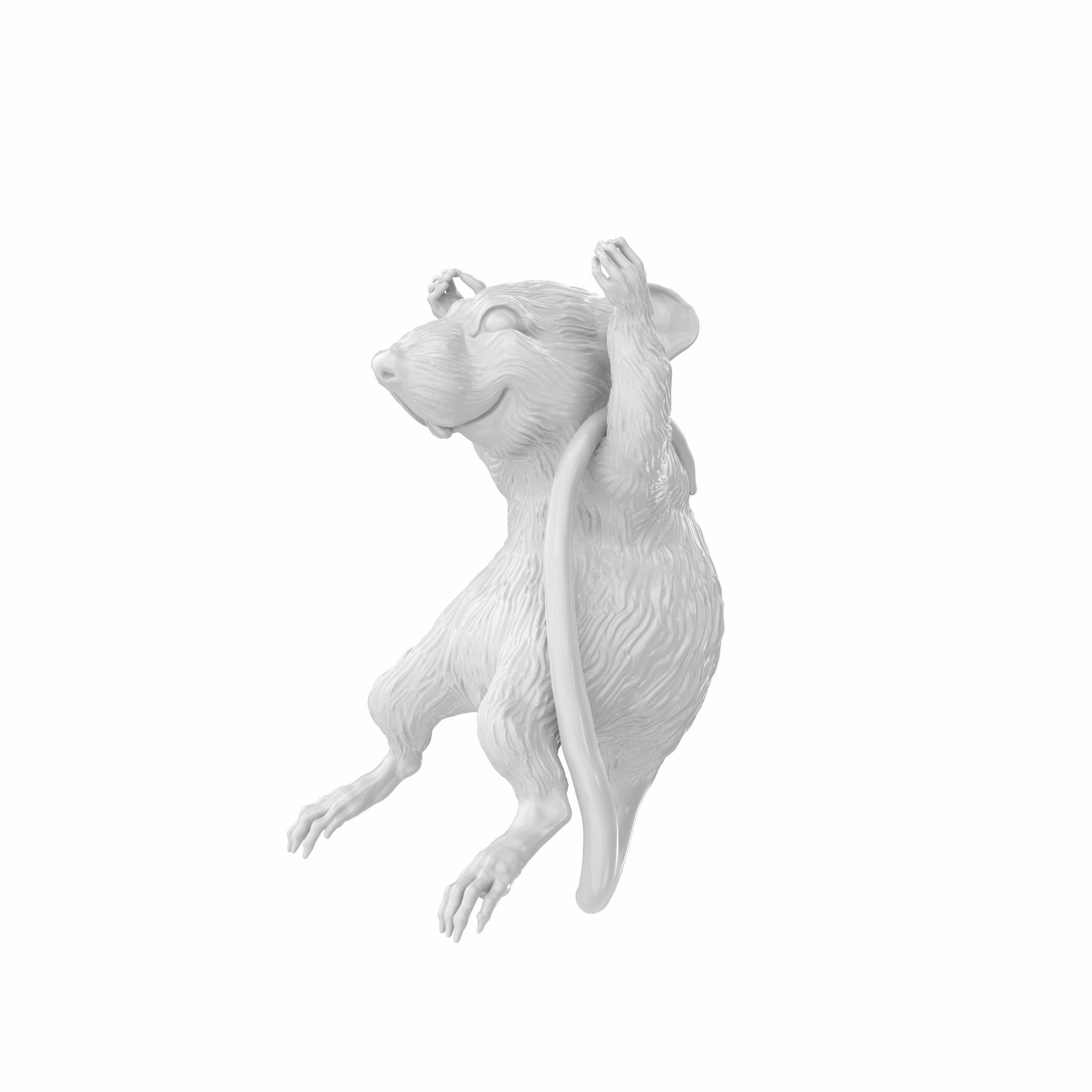 Pendant Rat 3D print model_3