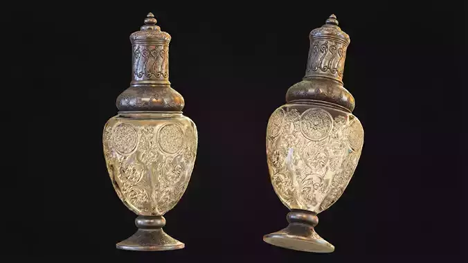 Victorian silver mounted Stourbridge glass