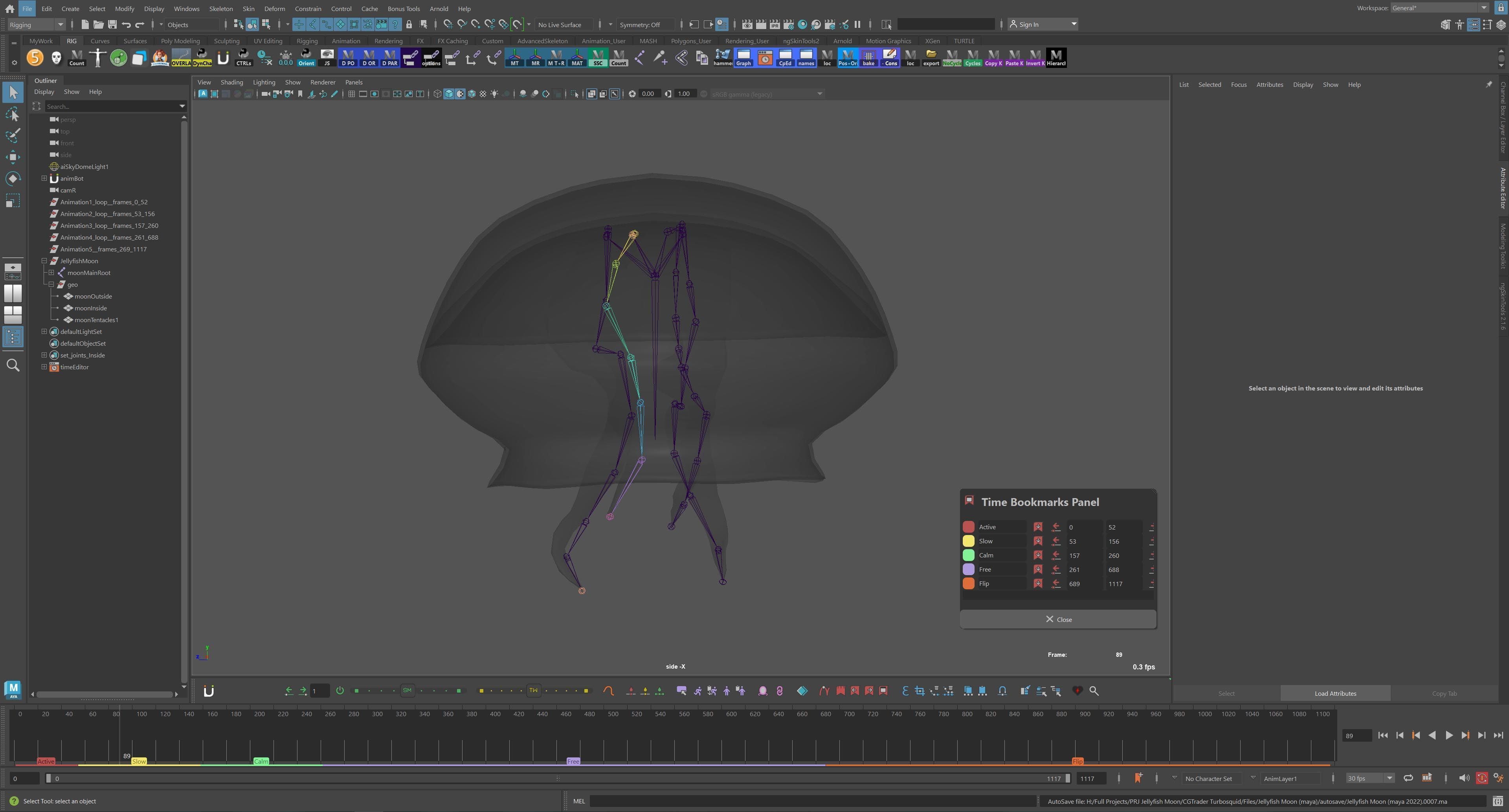 Jellyfish Moon Low-poly 3D model_14