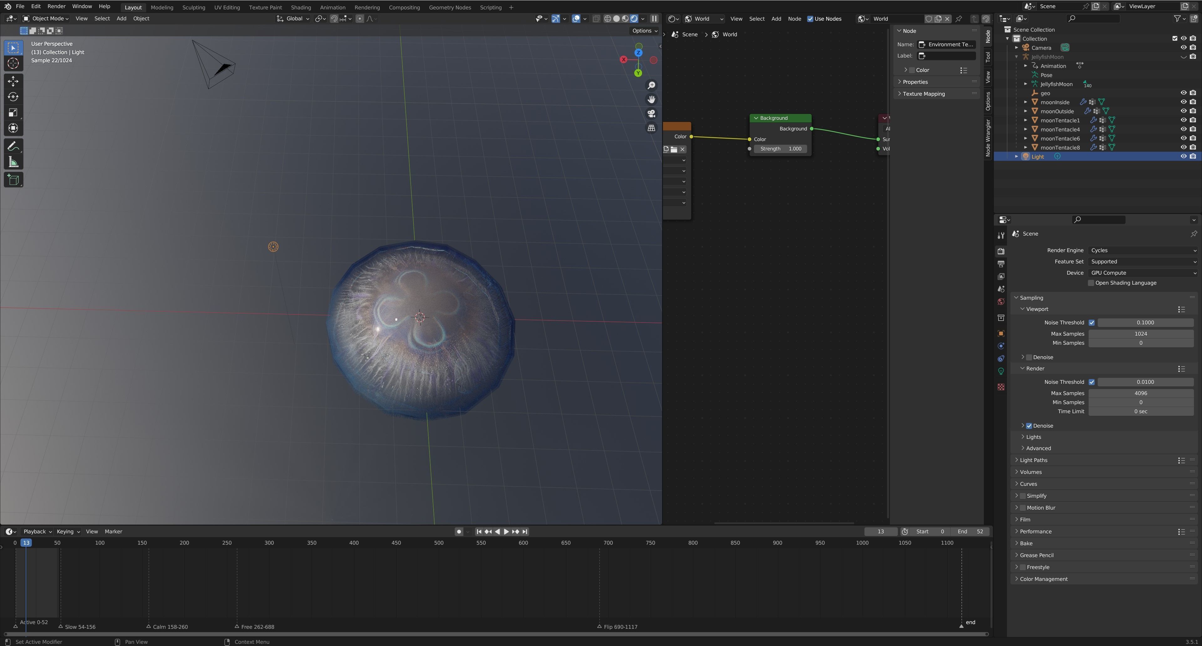 Jellyfish Moon Low-poly 3D model_12