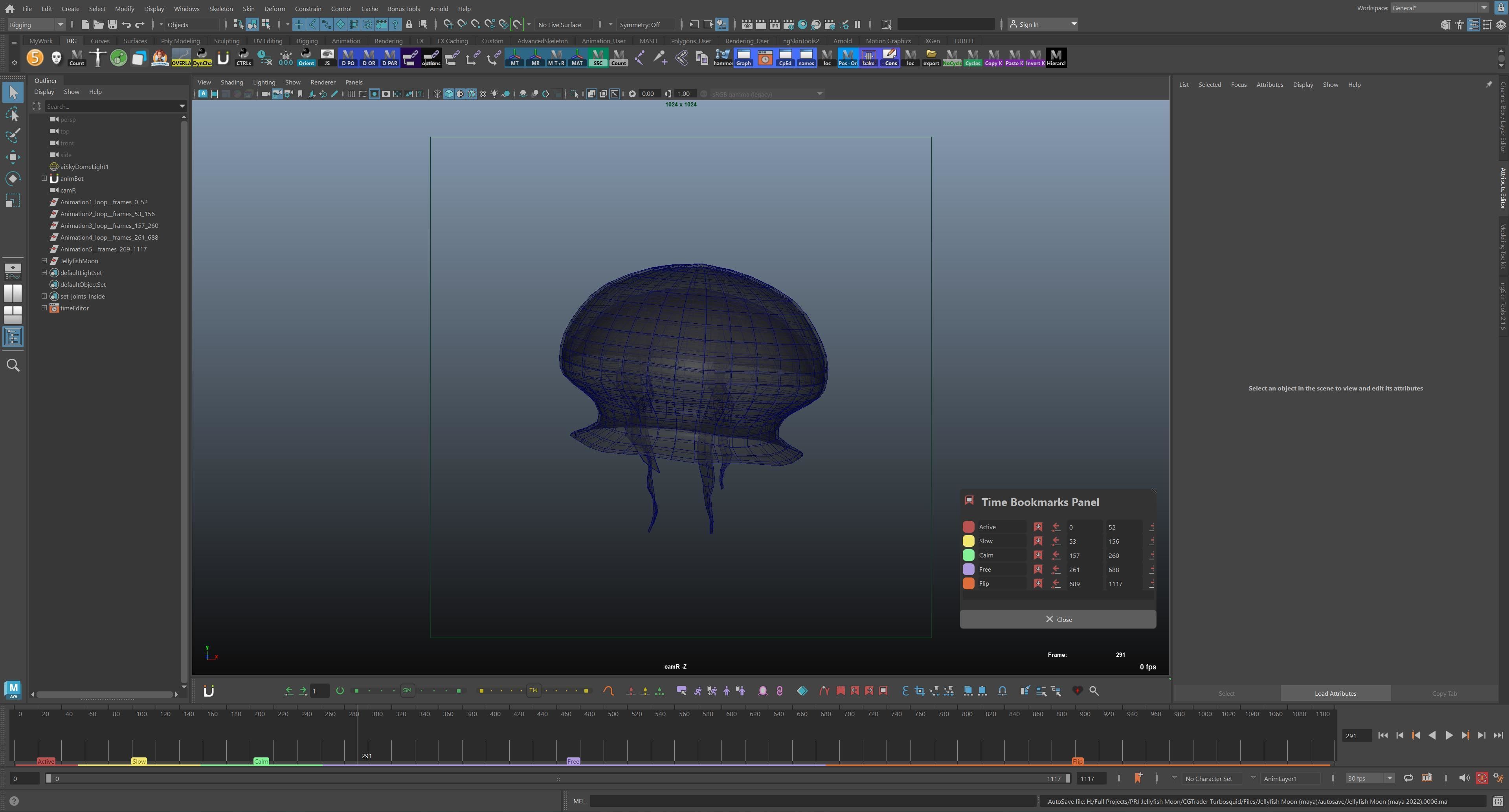 Jellyfish Moon Low-poly 3D model_13