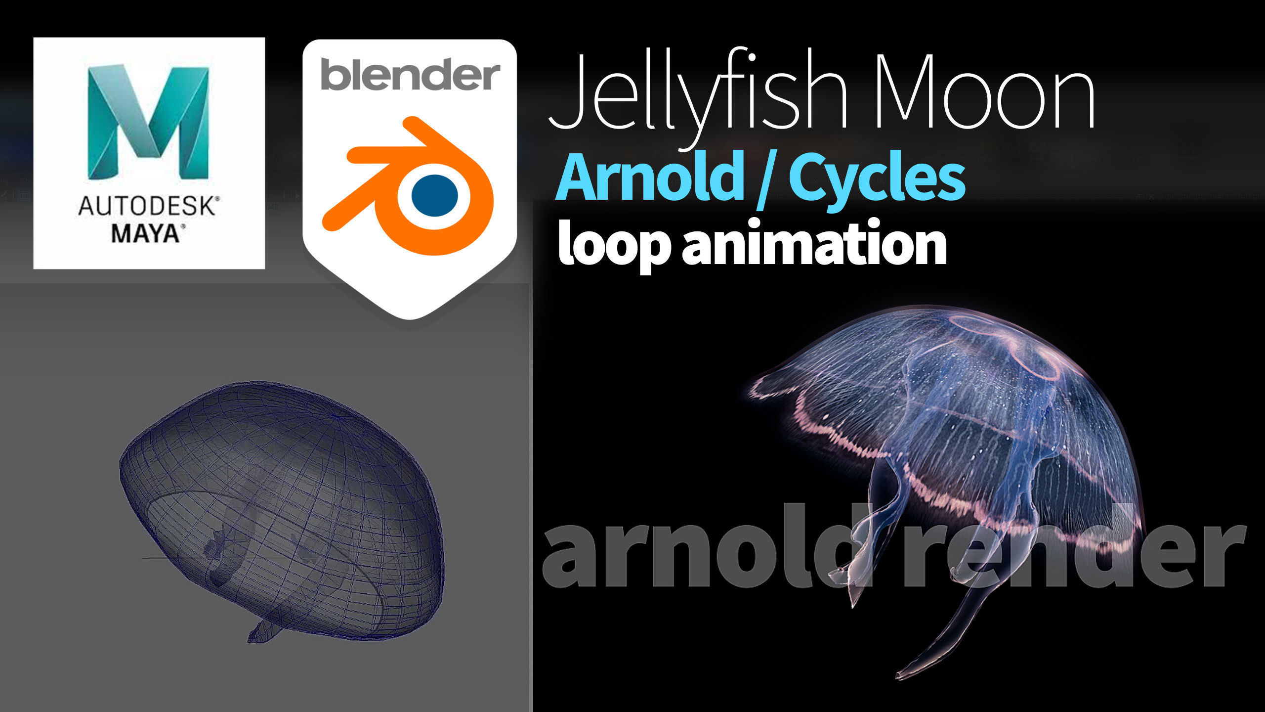 Jellyfish Moon Low-poly 3D model_3