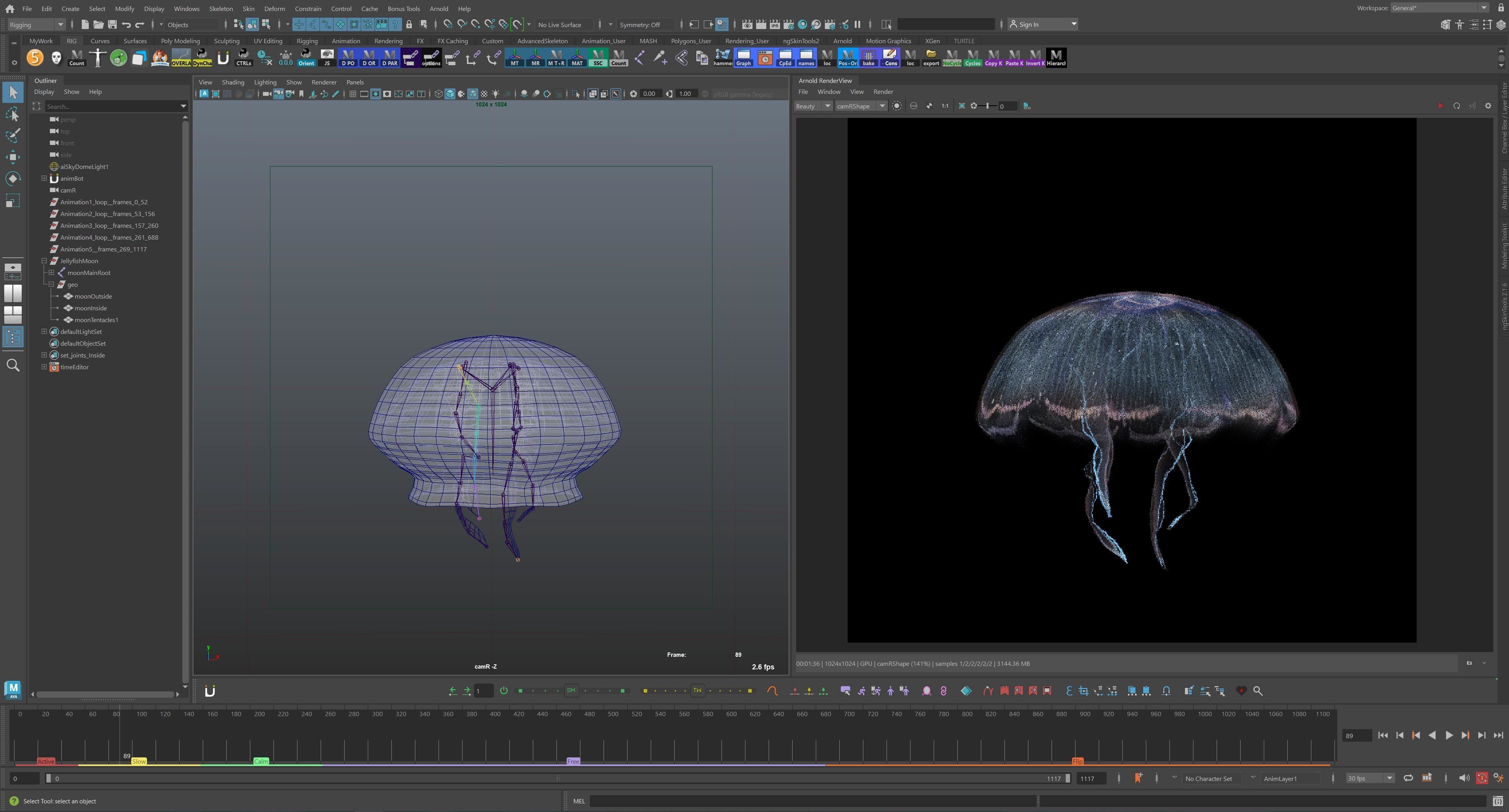 Jellyfish Moon Low-poly 3D model_16