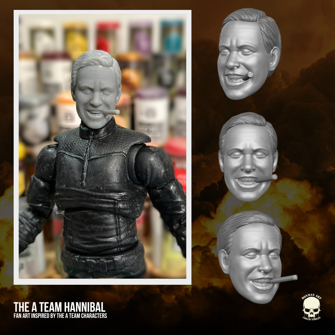 Hannibal The A Team fan art kit 3D printable For Action Figures 3D print model_24
