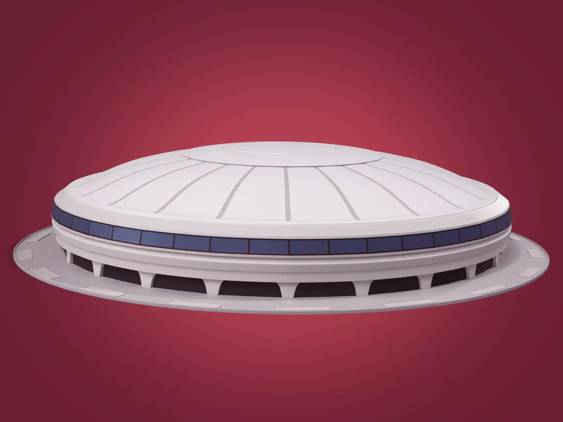 Dome - Mall - Stadium - Complex -- Exterior Low-poly 3D model