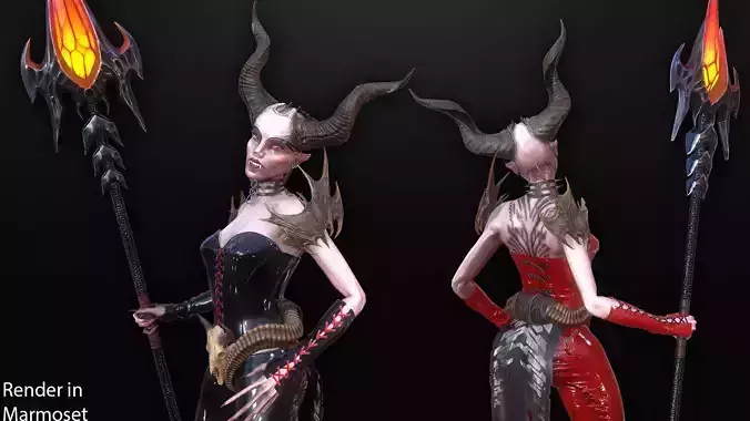 Demoness Hunter - Game Ready